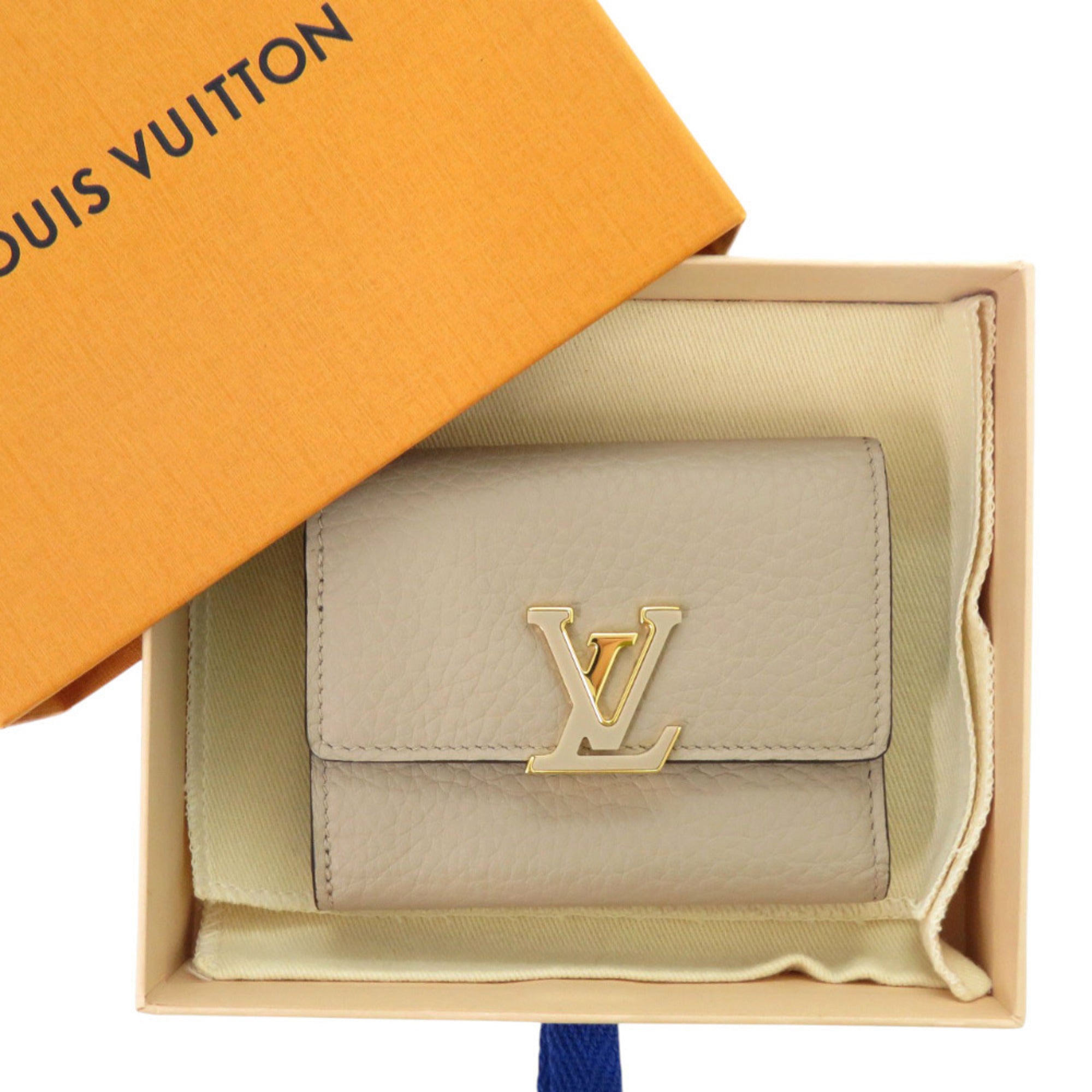 Louis Vuitton Galle Leather Wallet (Tri-Fold) (Pre-Owned)