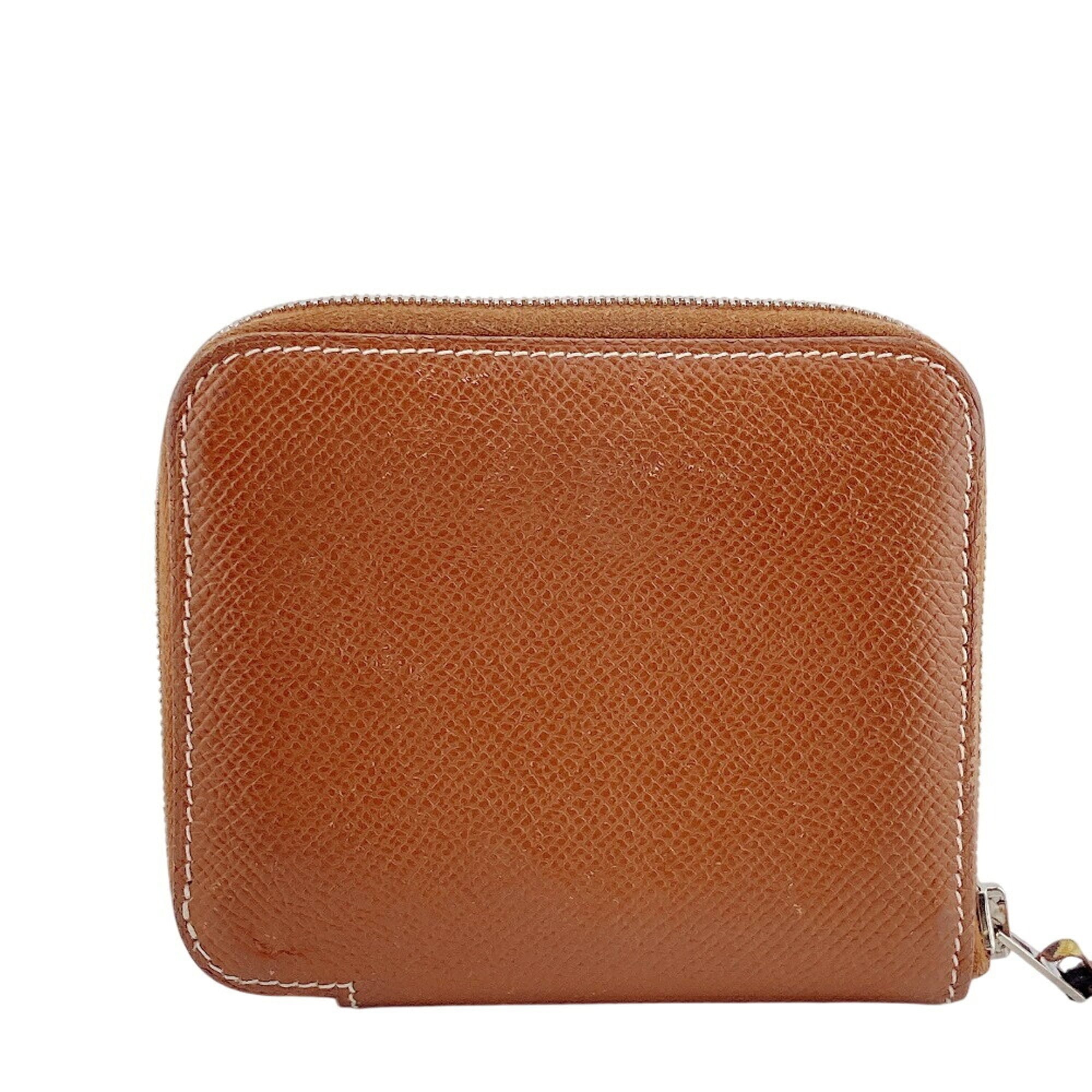 Hermes Brown Leather Coin Purse/Coin Case (Pre-Owned)