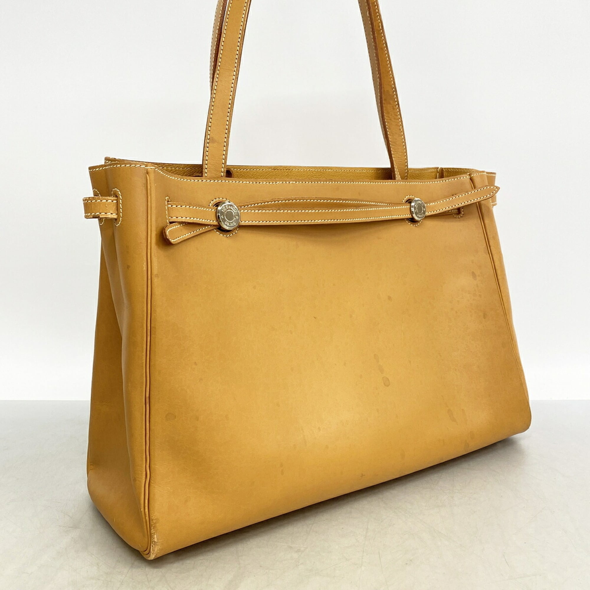 Hermes Natural Vache Leather Tote Bag (Pre-Owned)