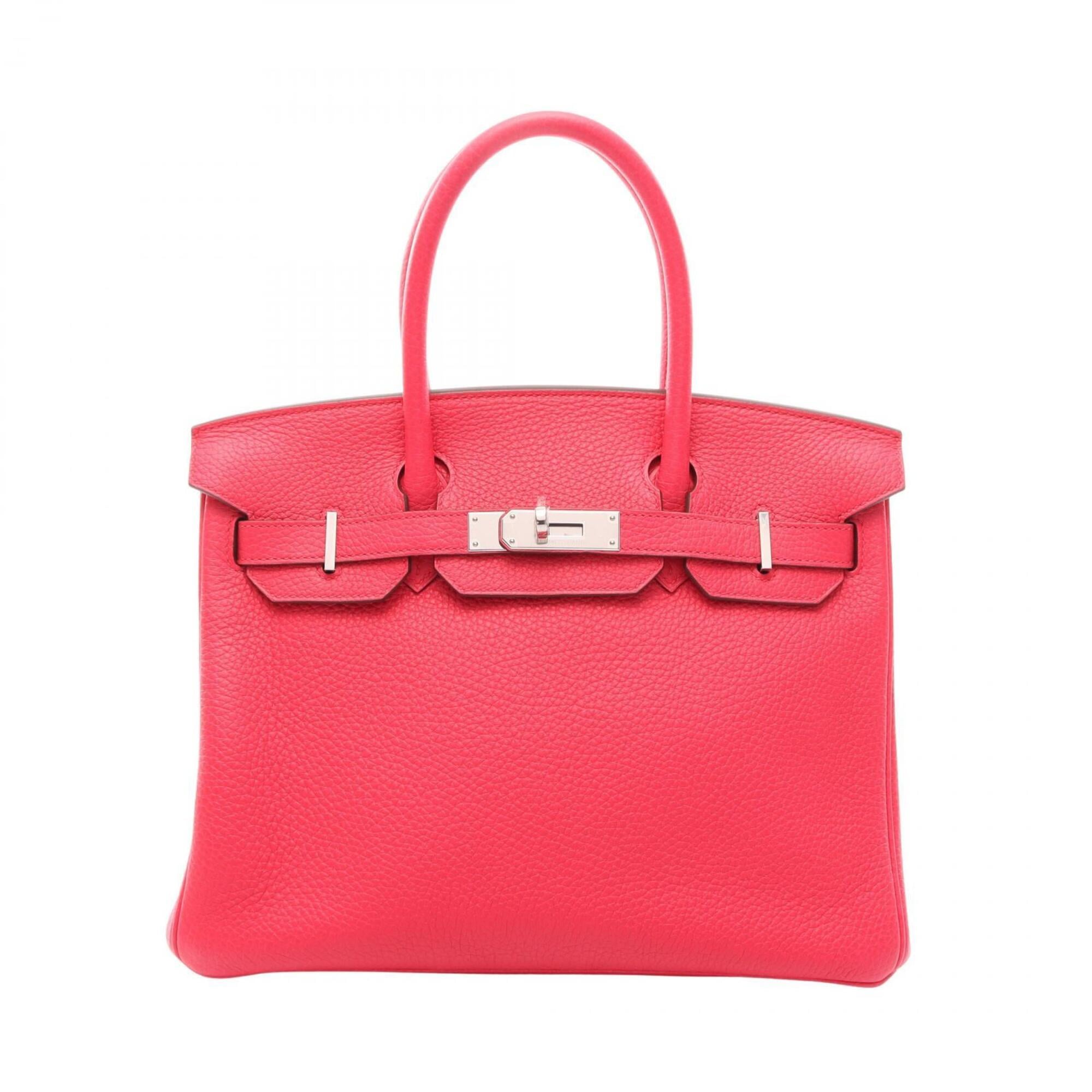 Hermes Birkin Pink Taurillon Clemence Leather Handbag (Pre-Owned)