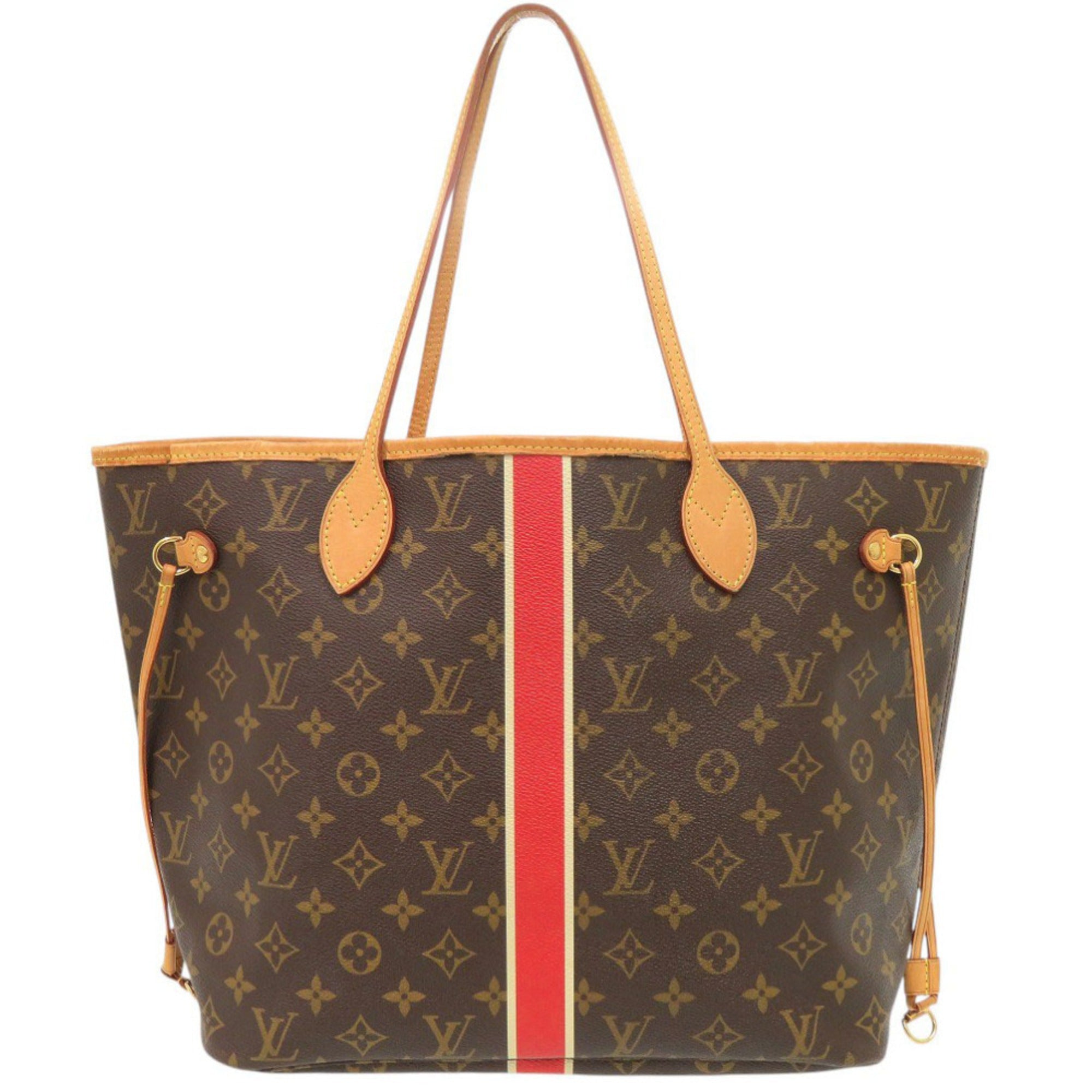 Louis Vuitton Brown Monogram Red Color Monogram Tote Bag (Pre-Owned)