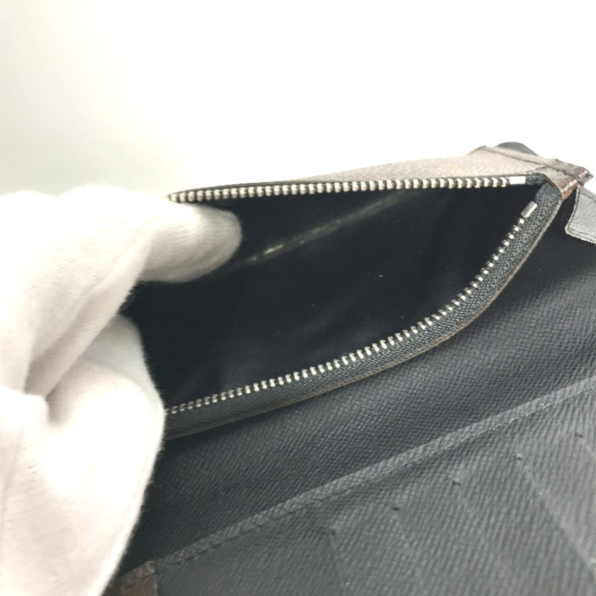 Louis Vuitton Monogram Macassar Black Brown Monogram Monogram Long Wallet (Bi-Fold) (Pre-Owned)