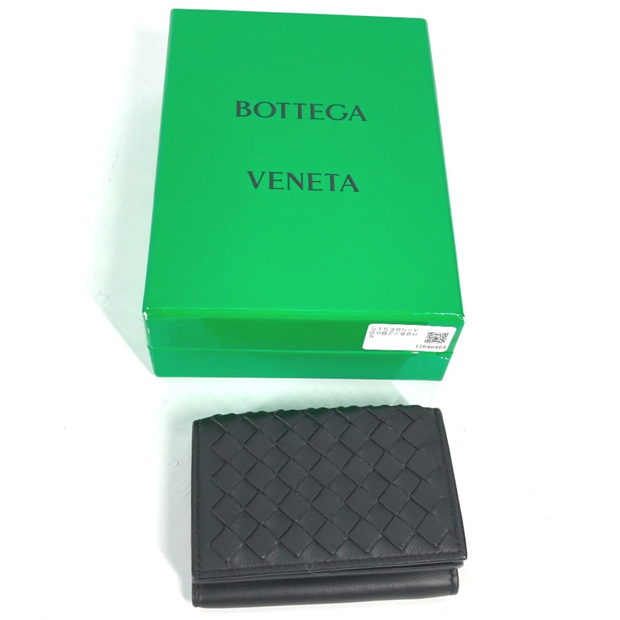 Bottega Veneta Black Leather Wallet (Tri-Fold) (Pre-Owned)