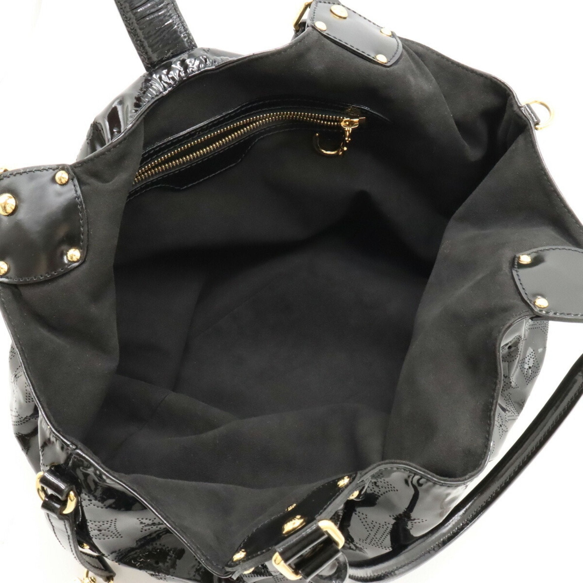 Louis Vuitton Noir Patent Leather Shoulder Bag Tote Bag (Pre-Owned)