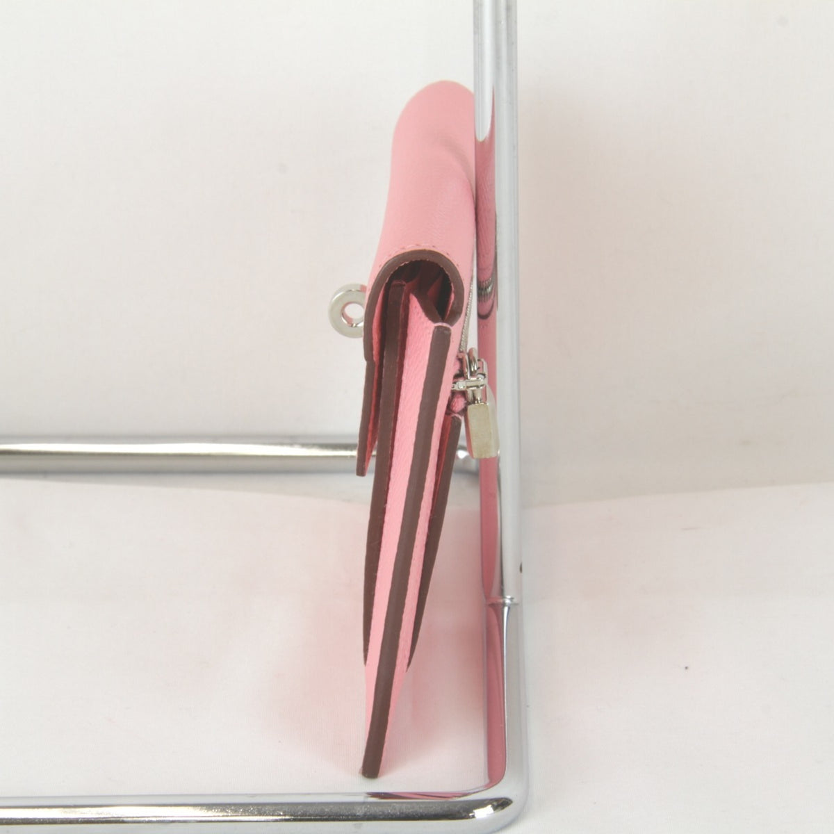 Hermes Kelly Pink Leather Coin Purse/Coin Case (Pre-Owned)