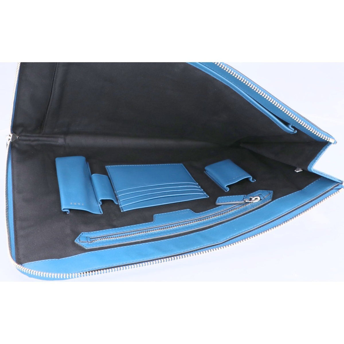 Anya Hindmarch Blue Leather Clutch Bag (Pre-Owned)