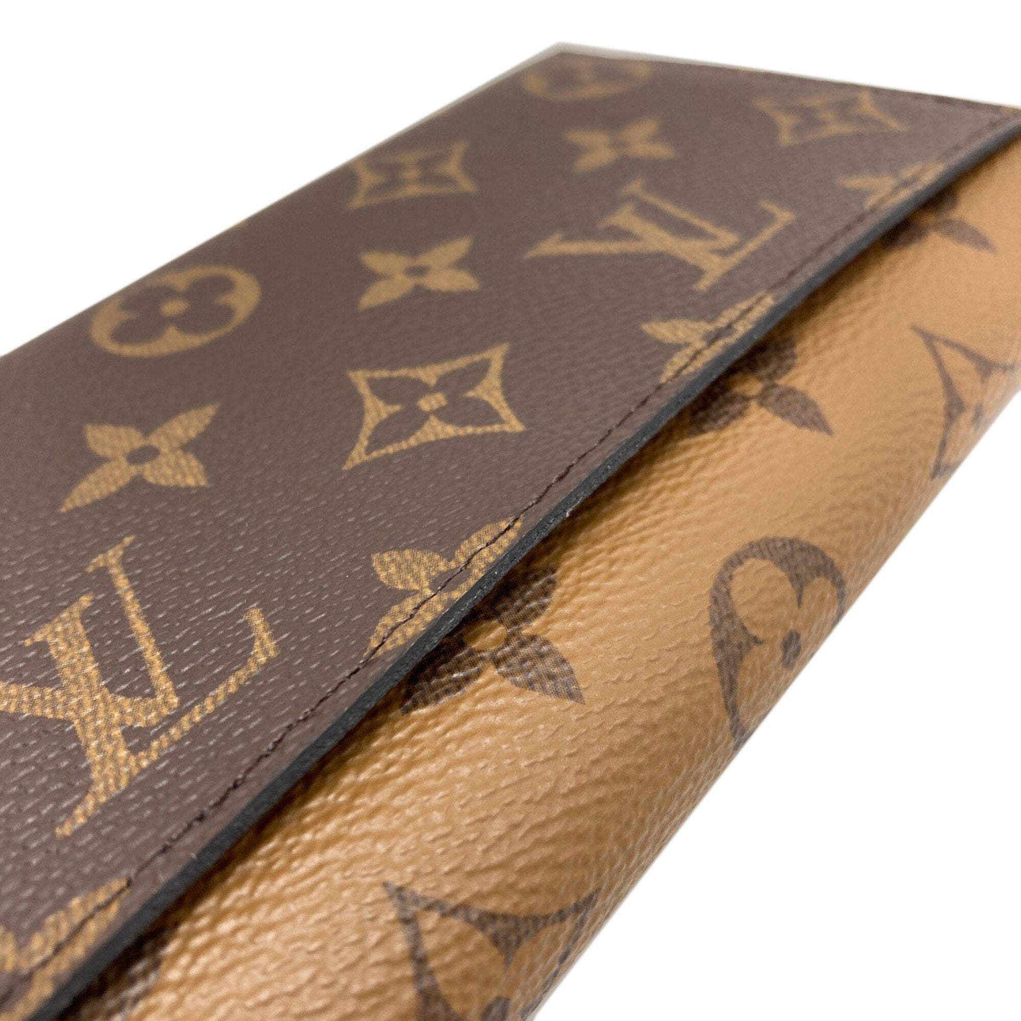 Louis Vuitton Brown Monogram Reverse Monogram Reverse Long Wallet (Bi-Fold) (Pre-Owned)