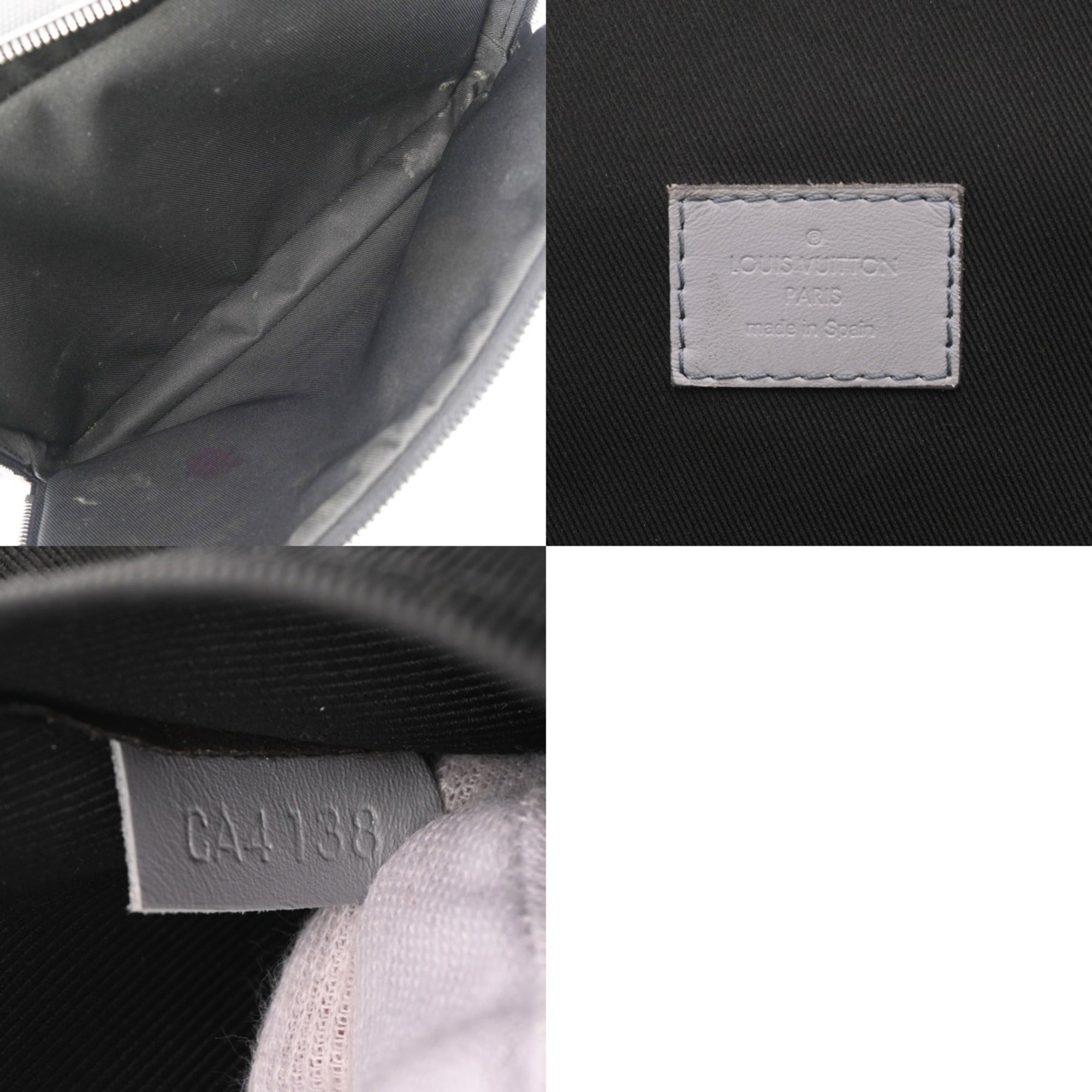 Louis Vuitton Silver Leather Backpack (Pre-Owned)