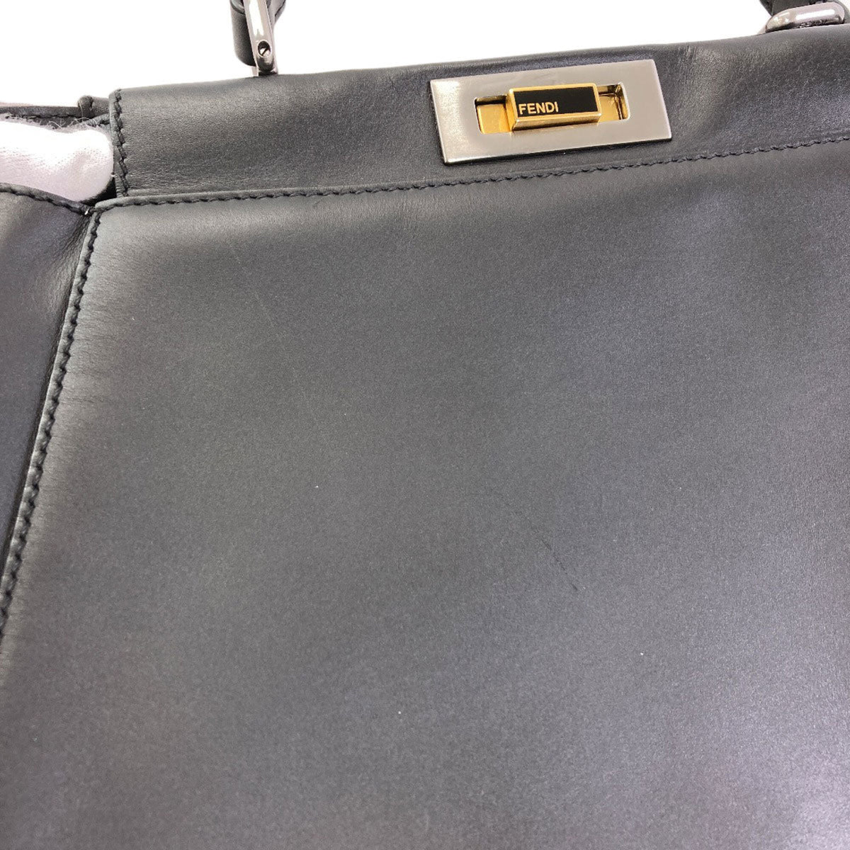 Fendi Black Leather Tote Bag (Pre-Owned)