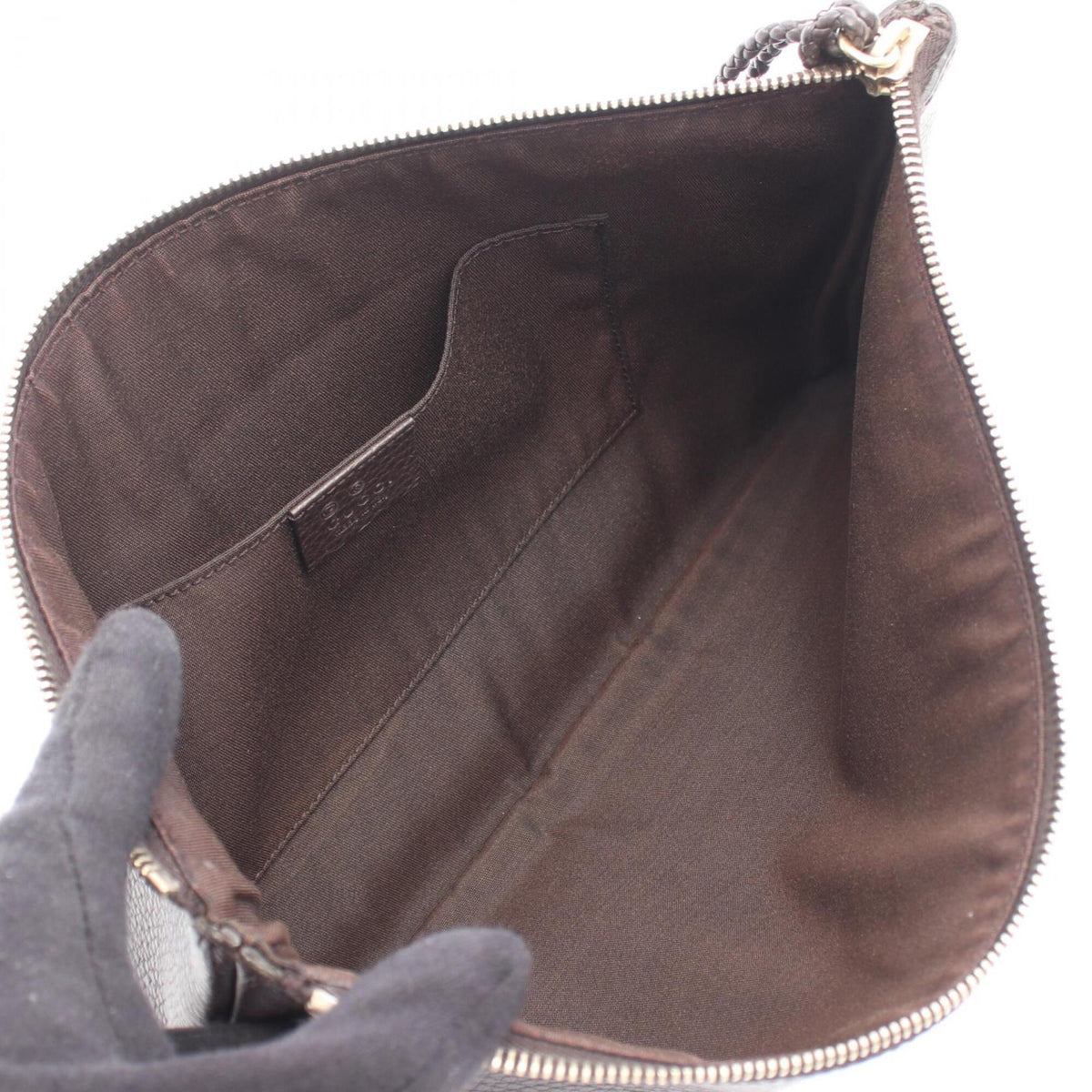 Gucci Brown Leather Clutch Bag (Pre-Owned)