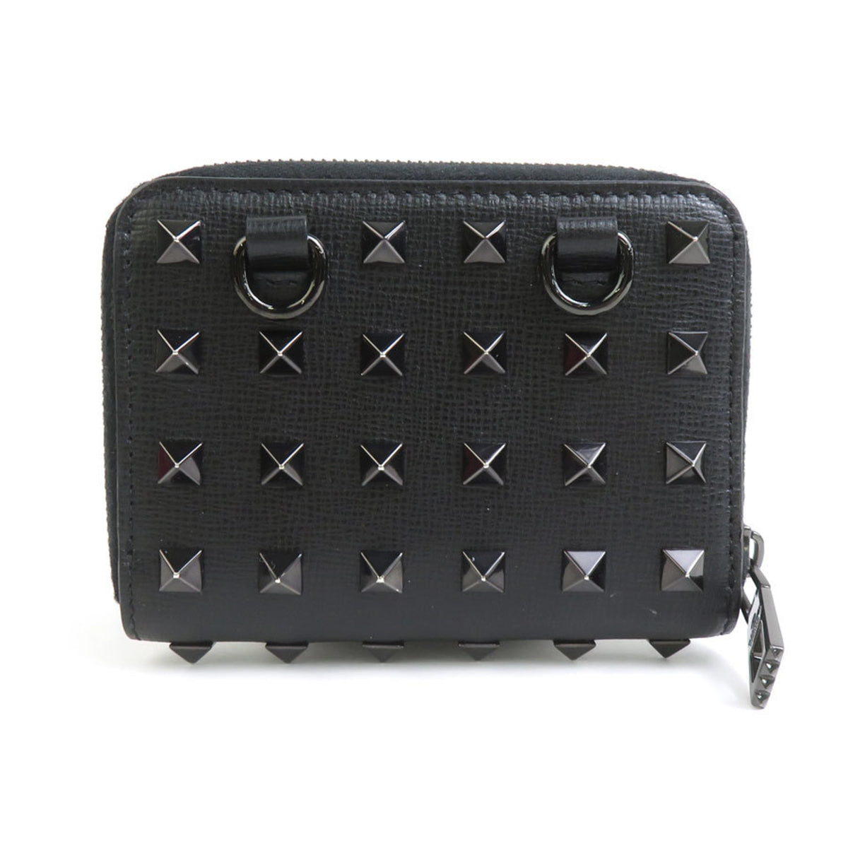 Valentino Garavani Black Leather Coin Purse/Coin Case (Pre-Owned)
