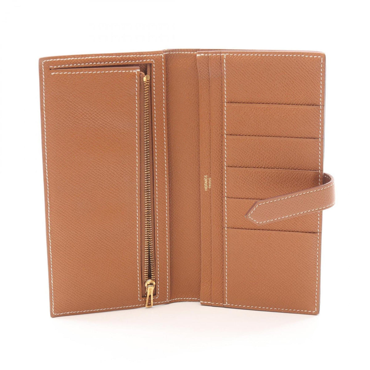 Hermes Brown Epsom Leather Long Wallet (Bi-Fold) (Pre-Owned)