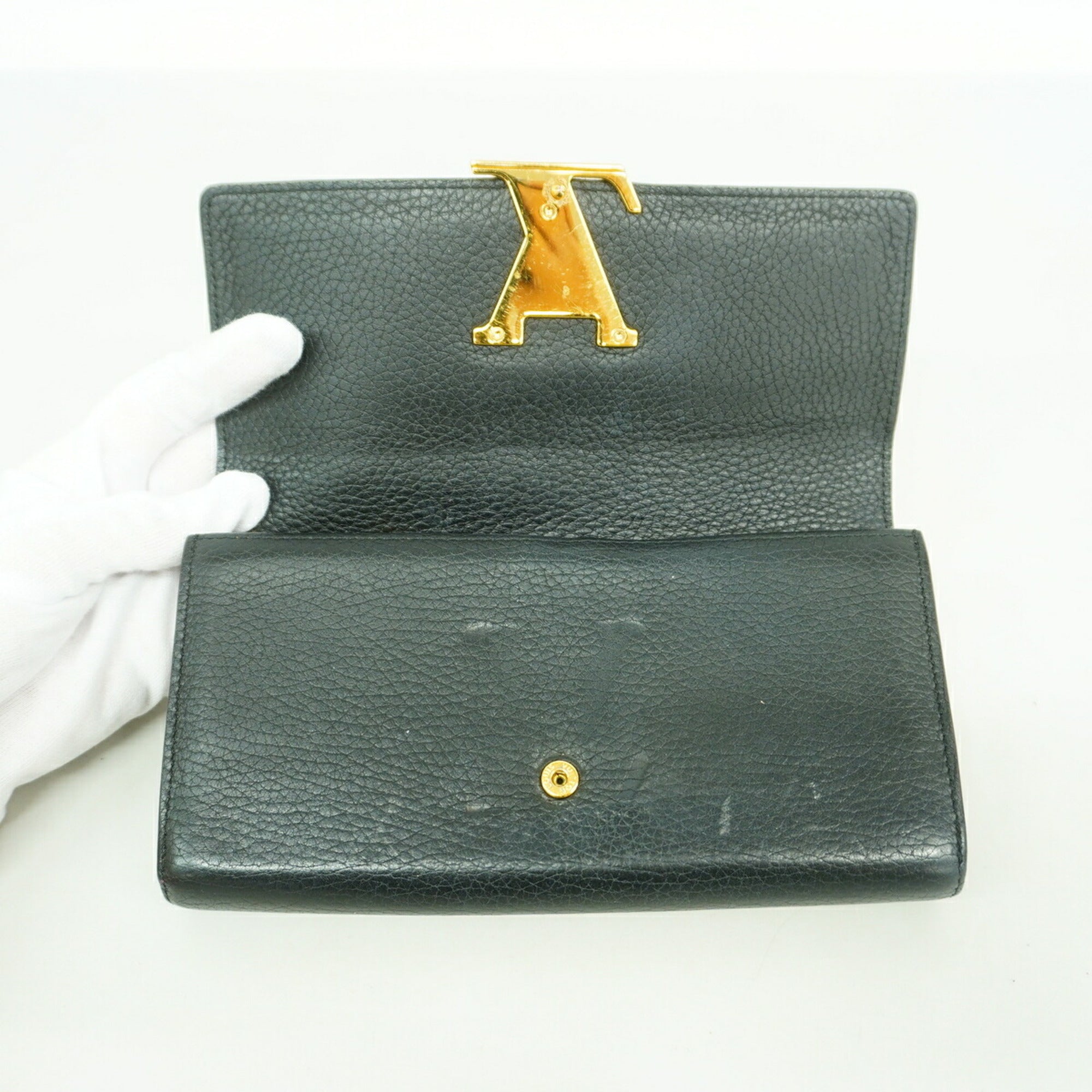 Louis Vuitton Noir Long Wallet (Bi-Fold) (Pre-Owned)