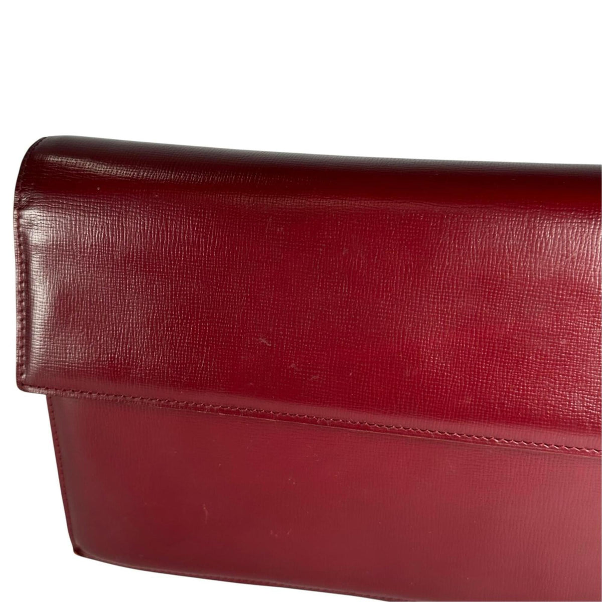 Cartier Bordeaux Leather Clutch Bag (Pre-Owned)