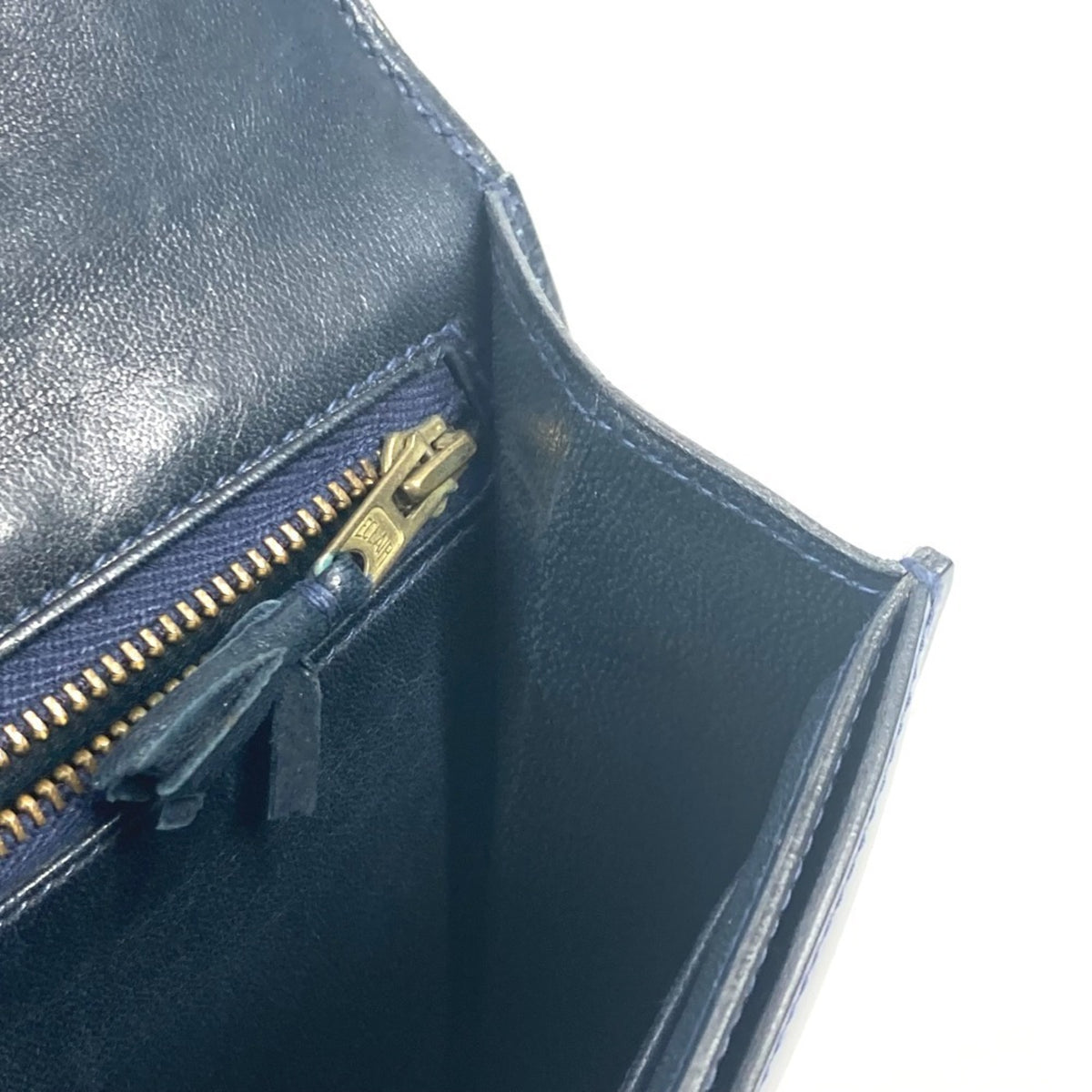 Hermes Navy Box Calf Leather Shoulder Bag (Pre-Owned)