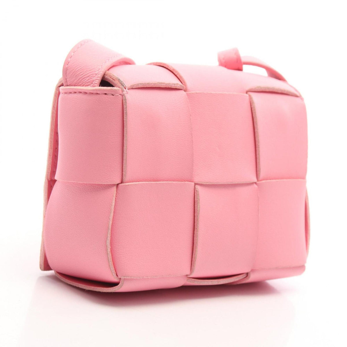 Bottega Veneta Pink Leather Handbag Shoulder Bag (Pre-Owned)