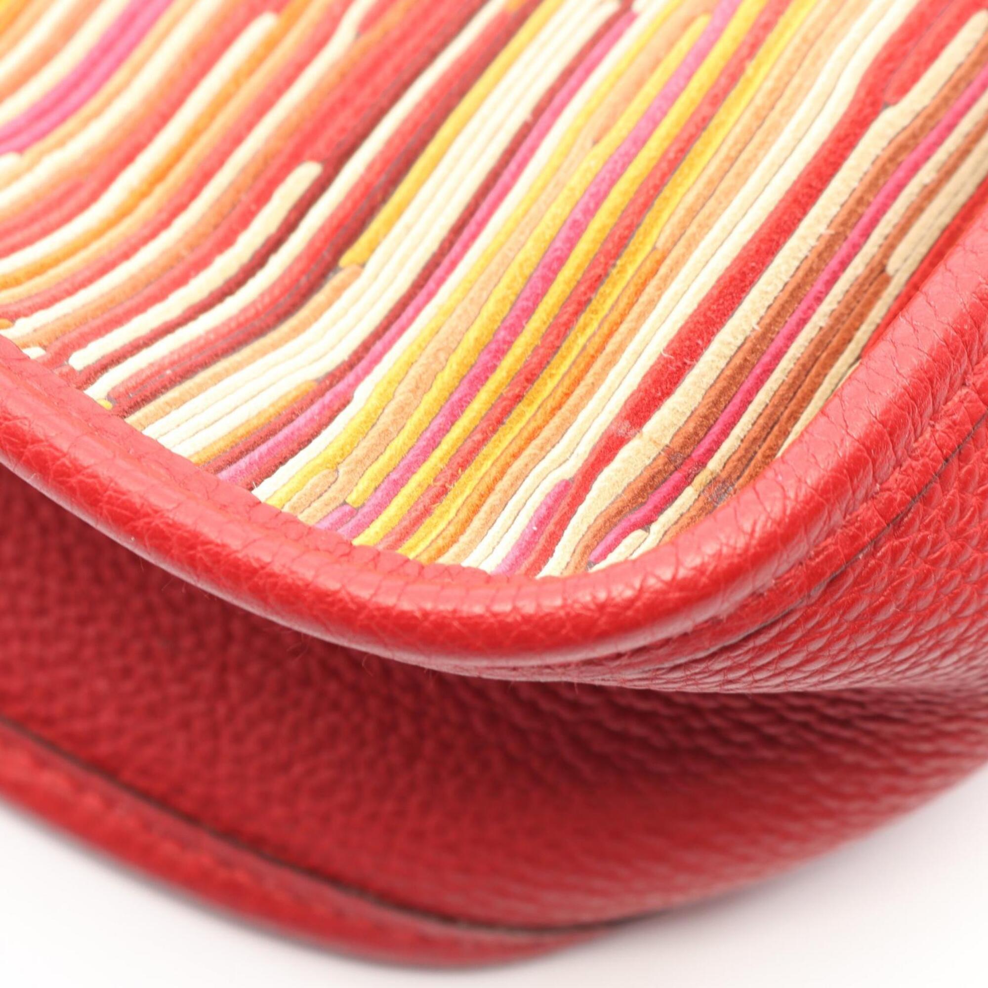 Hermes Red Color Vibrato Leather Togo Leather Shoulder Bag (Pre-Owned)