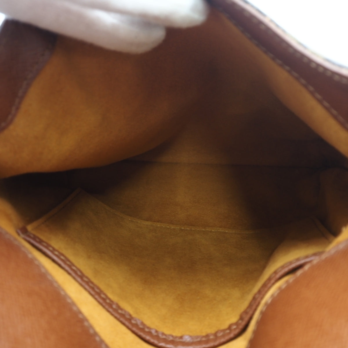Louis Vuitton Monogram Beige Brown Coated Canvas Leather Shoulder Bag (Pre-Owned)