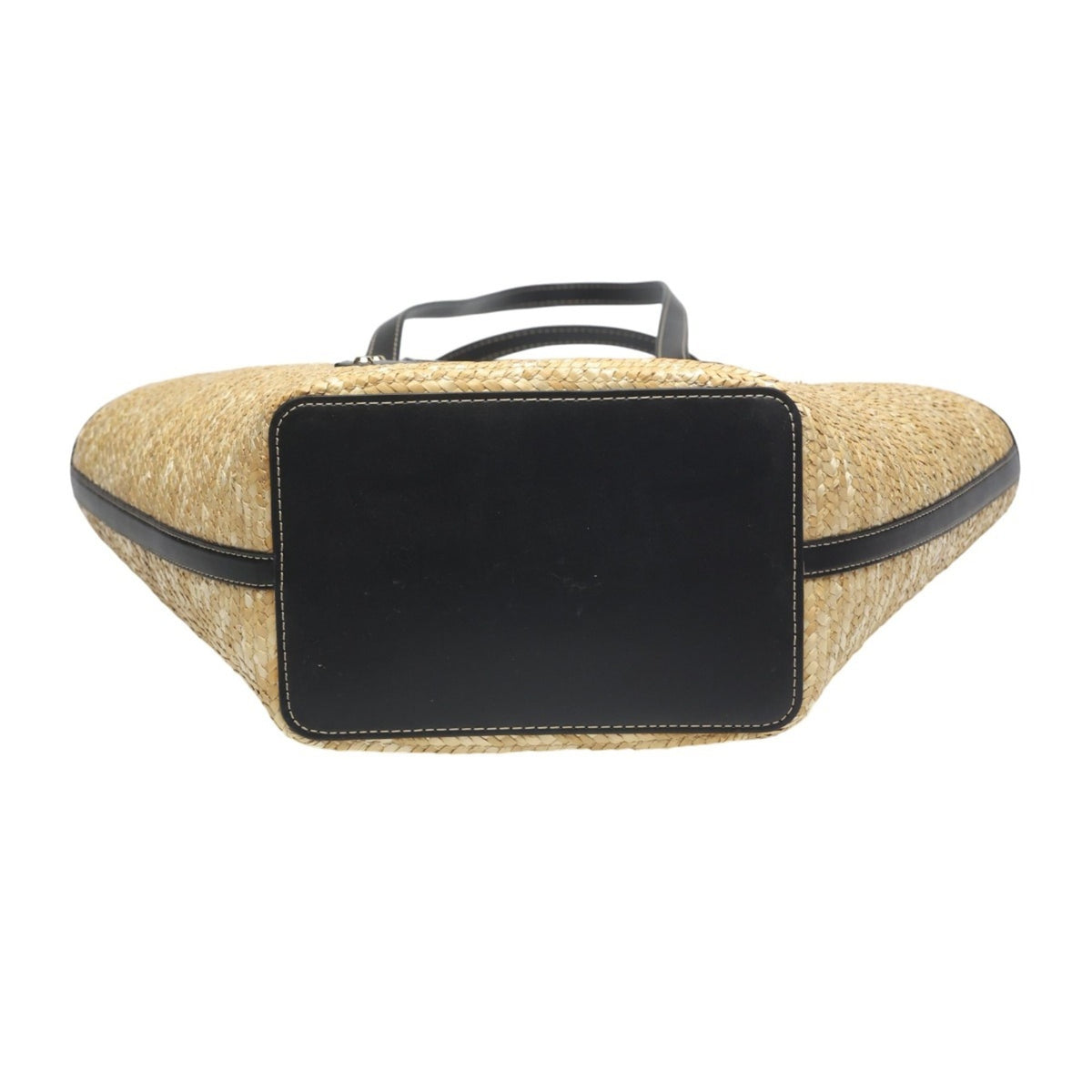 Michael Kors Black Ivory Canvas Leather Handbag (Pre-Owned)