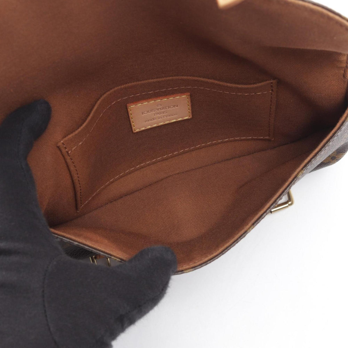 Louis Vuitton Brown Pvc Coated Canvas Leather Fanny Pack Handbag Pochette (Pre-Owned)
