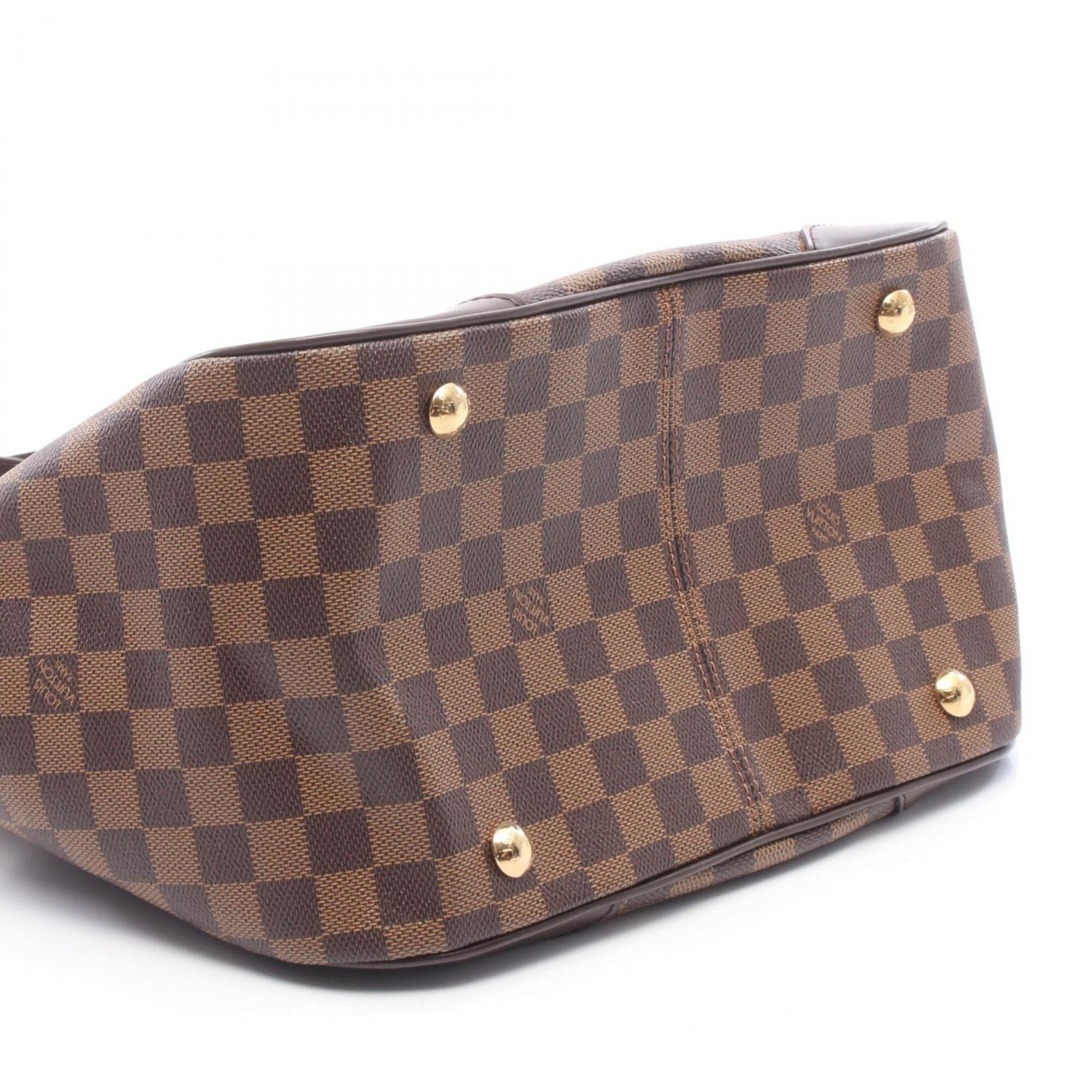 Louis Vuitton Brown Coated Canvas Leather Handbag Shoulder Bag (Pre-Owned)
