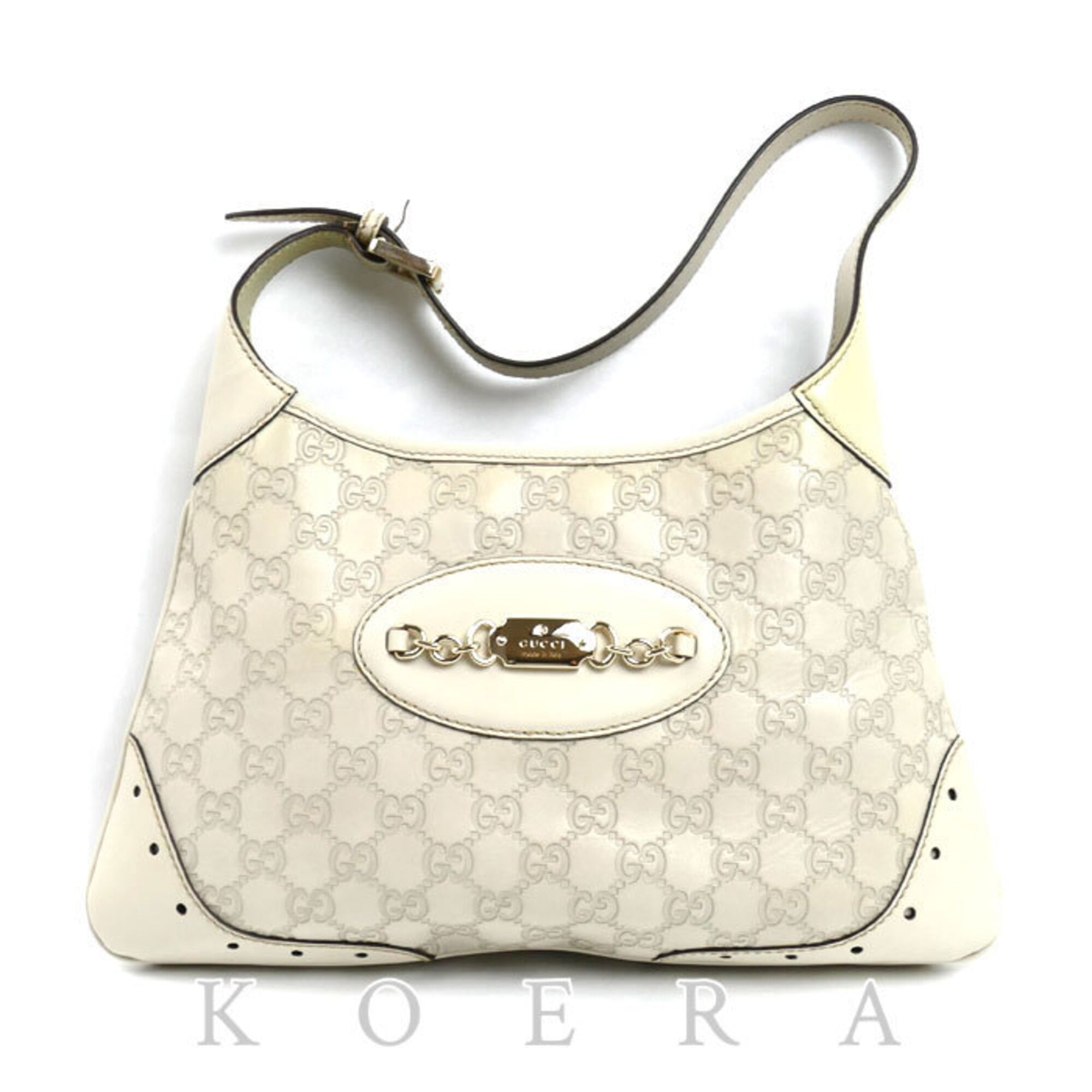 Gucci White Leather Shoulder Bag (Pre-Owned)