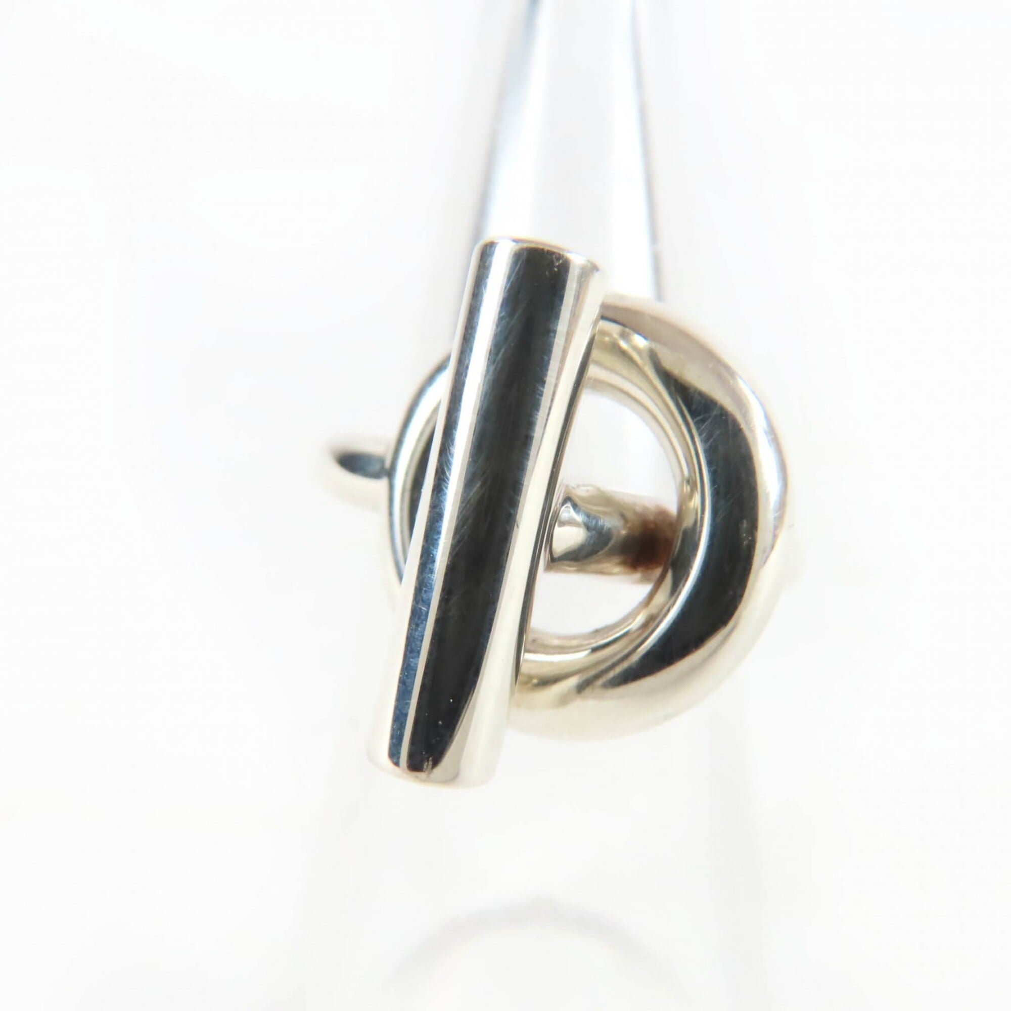 Hermes Silver Silver 925 Band Ring (Pre-Owned)