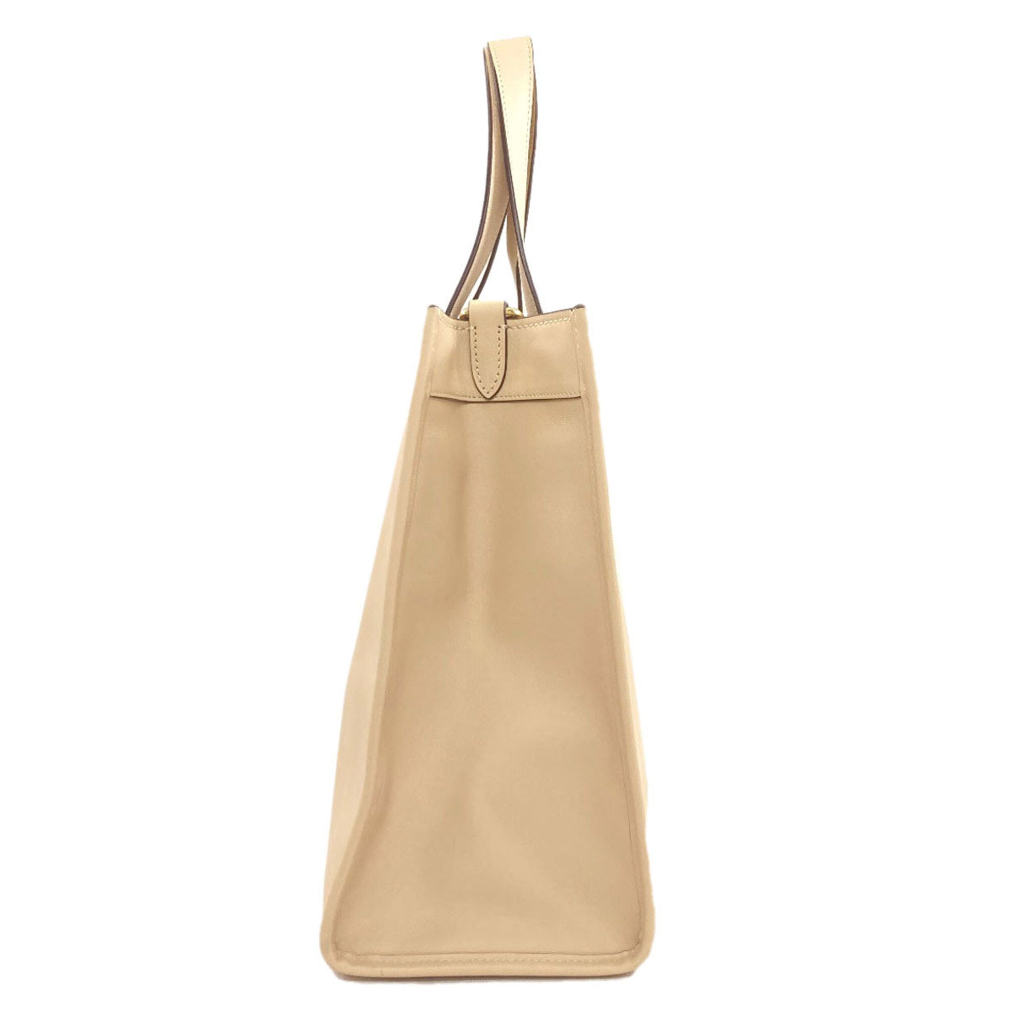 Coach Beige Leather Tote Bag (Pre-Owned)
