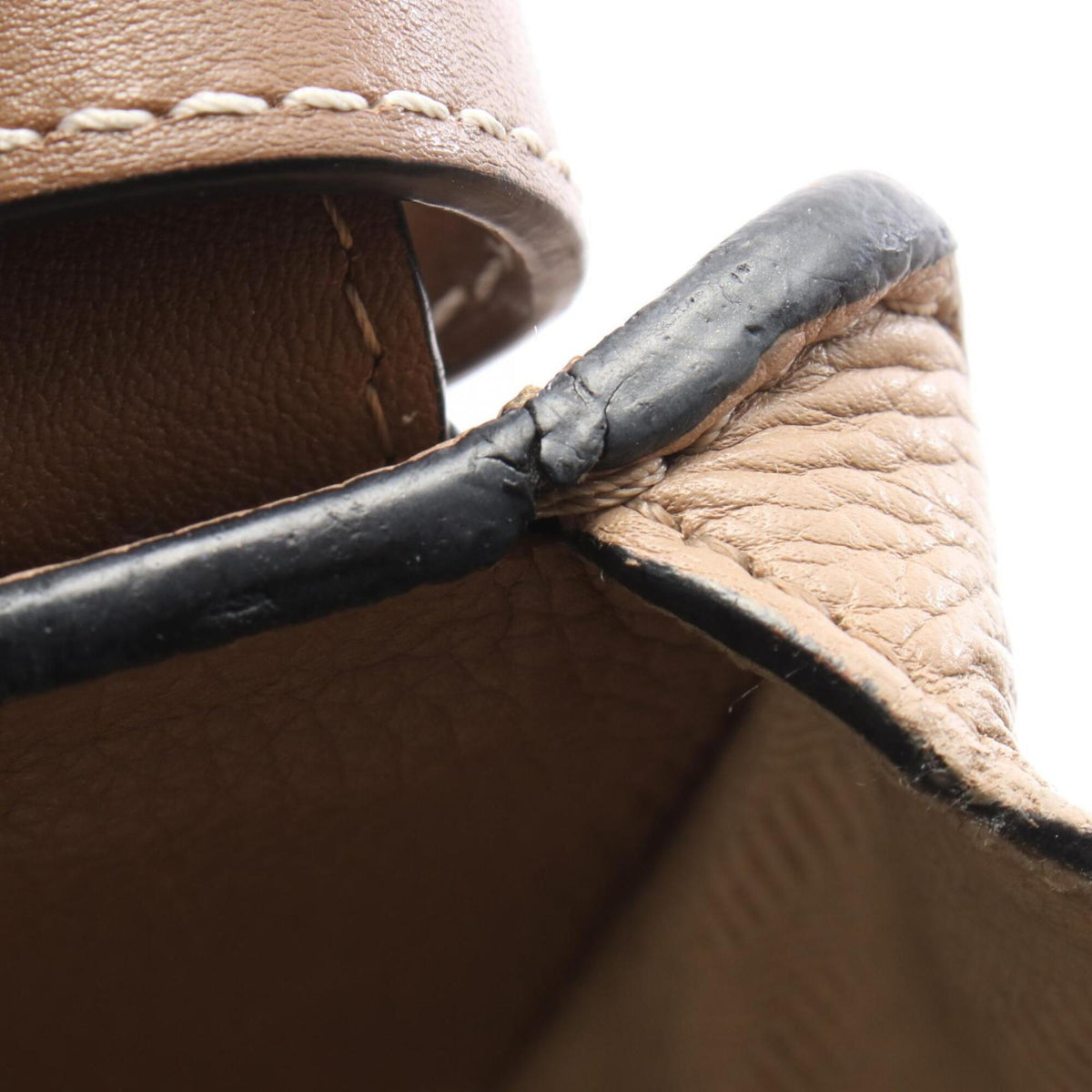 Loewe Beige Brown Leather Handbag (Pre-Owned)