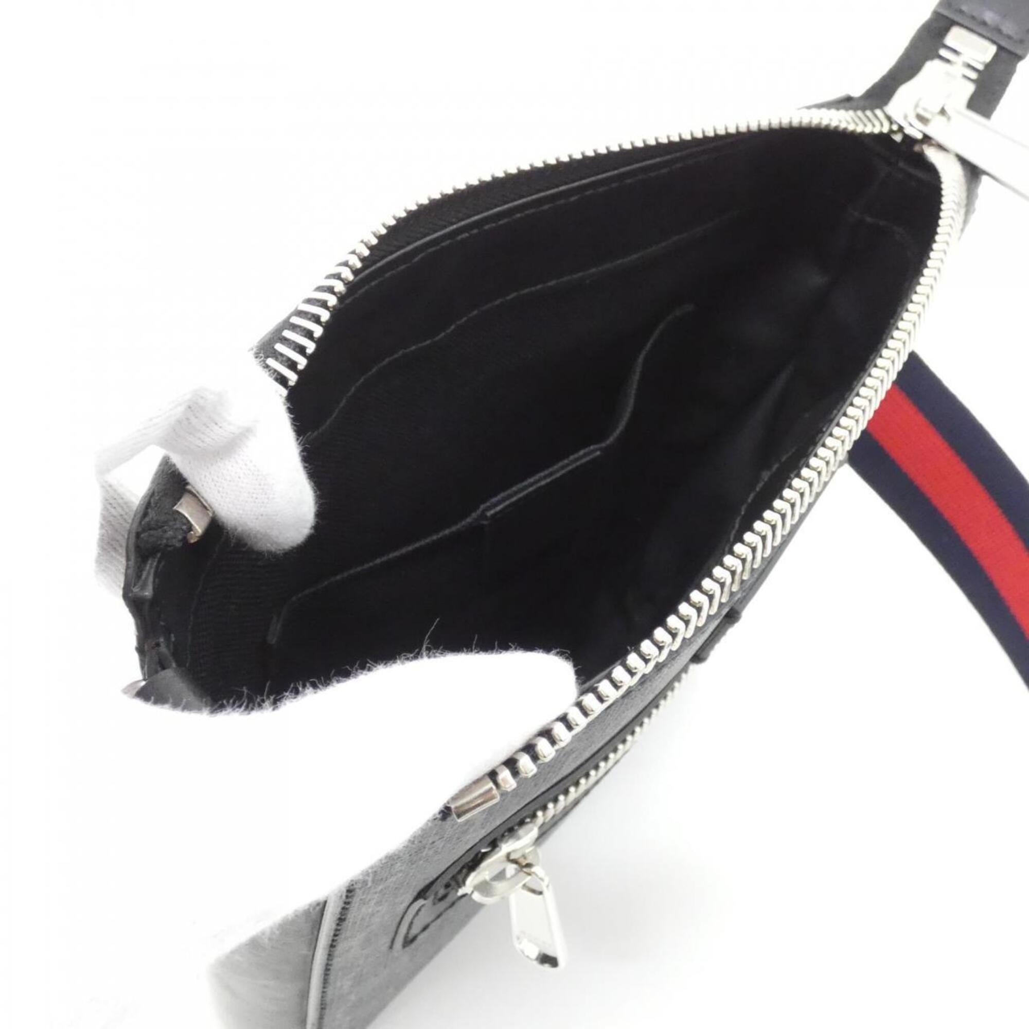 Gucci Black Gray Gg Supreme Shoulder Bag (Pre-Owned)