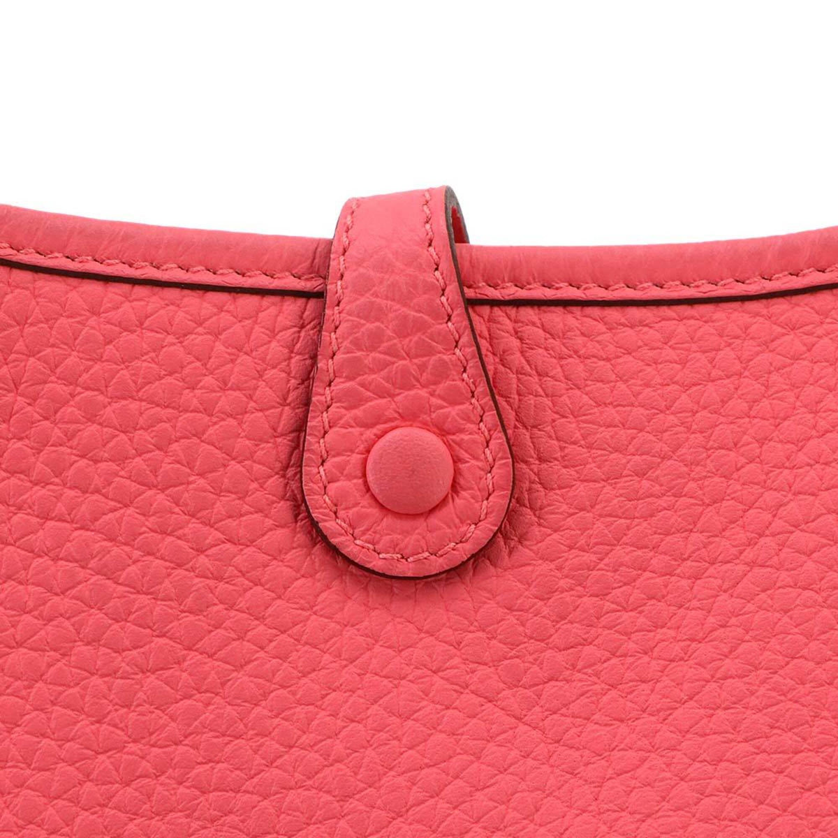 Hermes Rose Azalee Taurillon Clemence Leather Shoulder Bag (Pre-Owned)