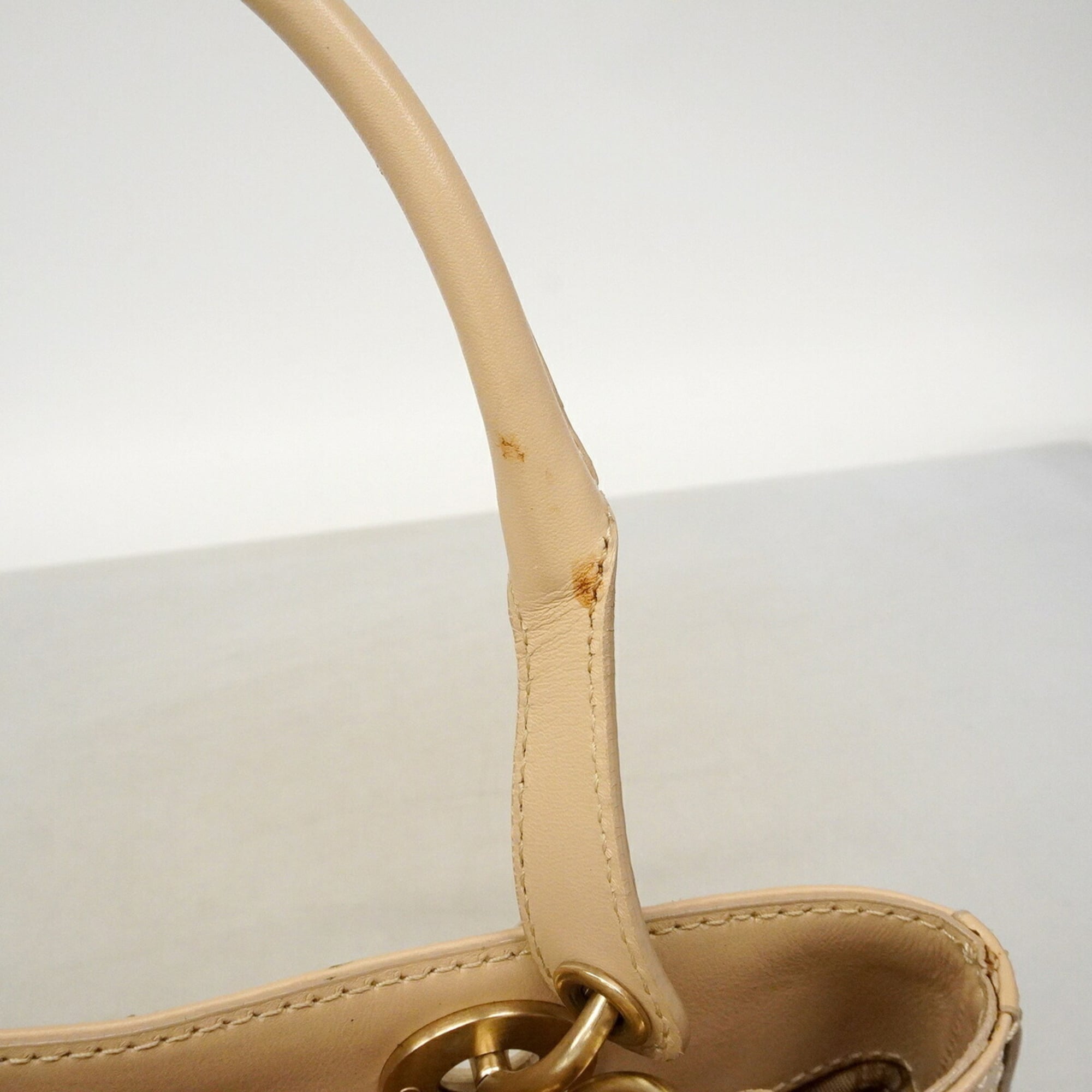 Christian Dior Light Brown Canvas Handbag (Pre-Owned)