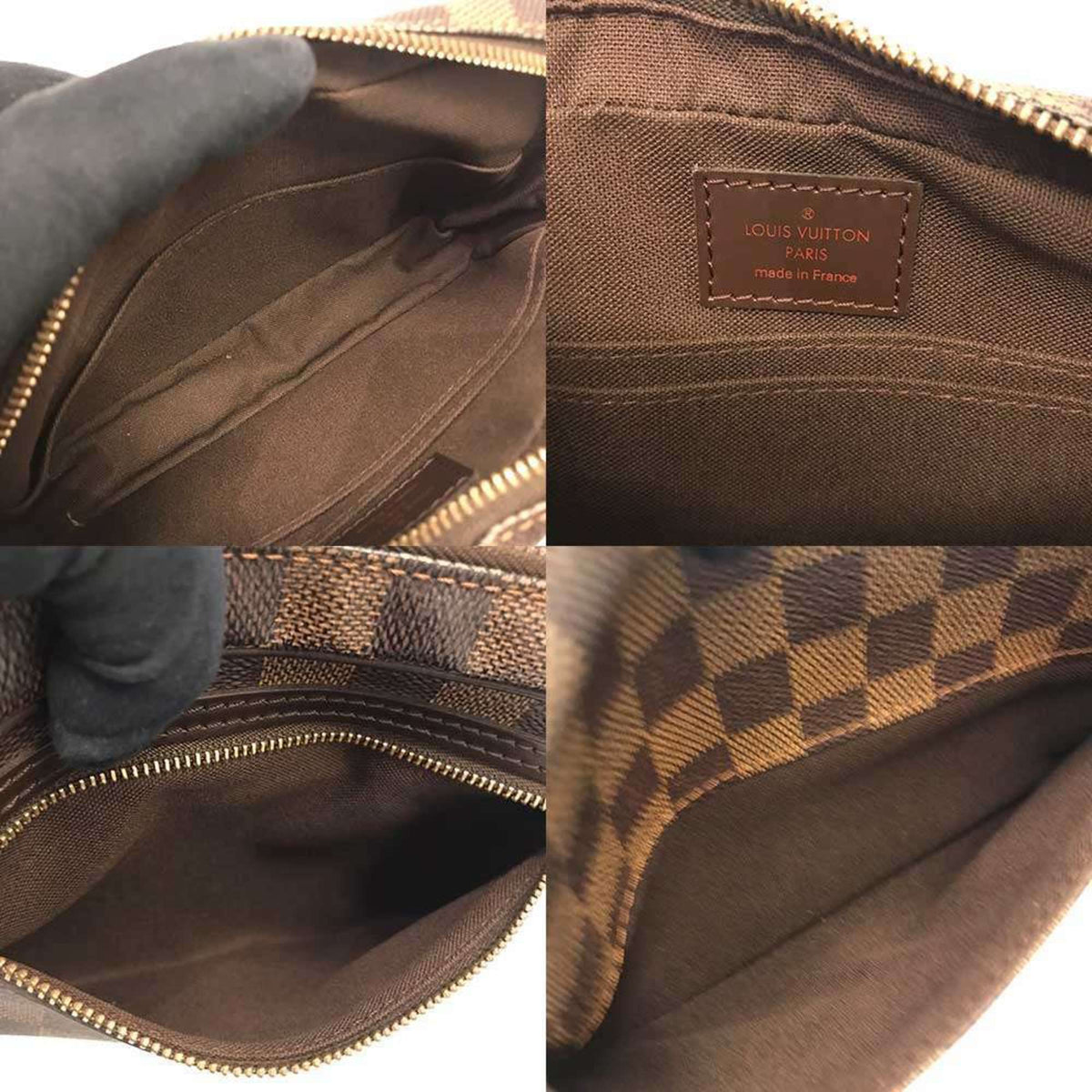 Louis Vuitton Damier Damier Canvas Ebene Damier Canvas Clutch Bag Pochette (Pre-Owned)