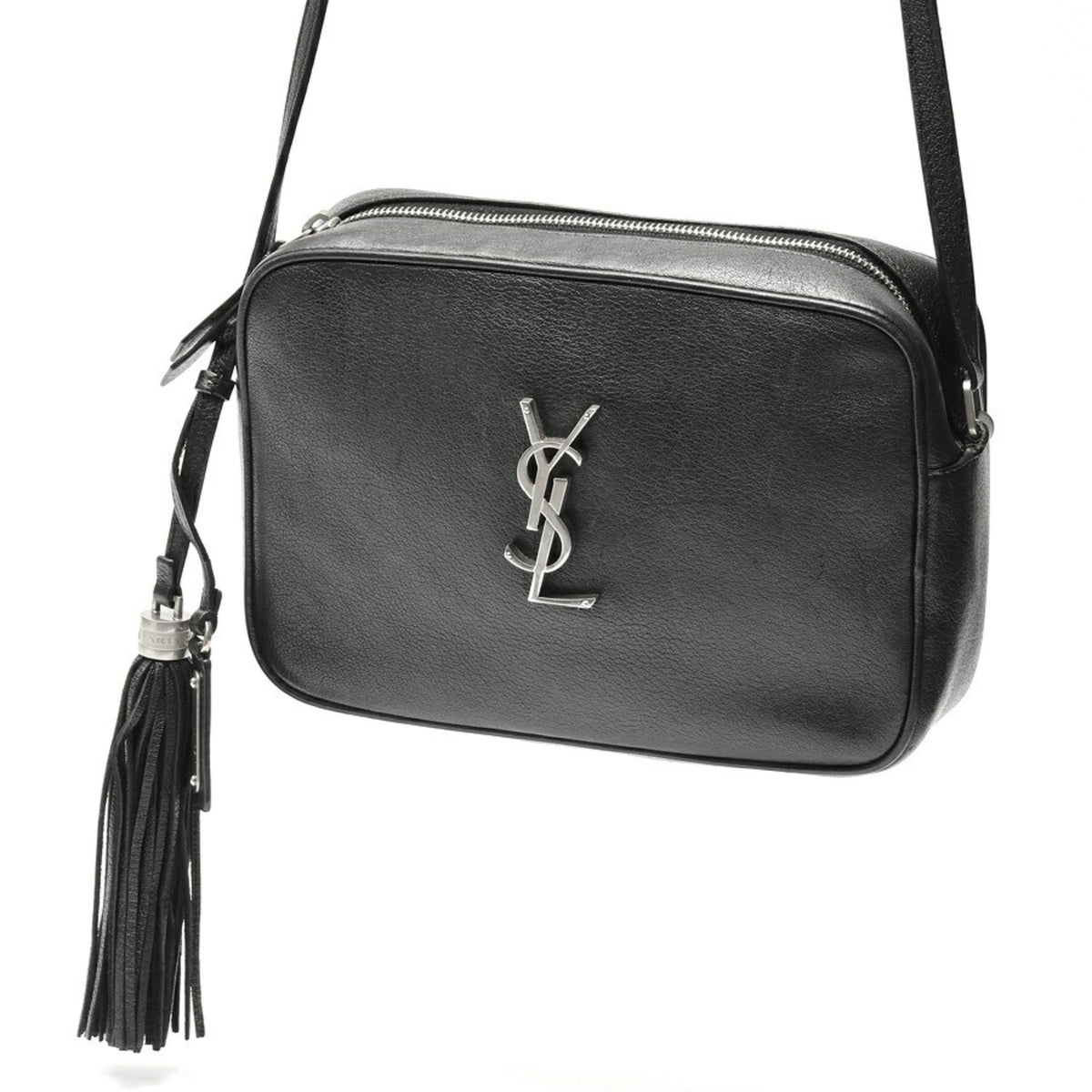 Saint Laurent Black Leather Shoulder Bag (Pre-Owned)