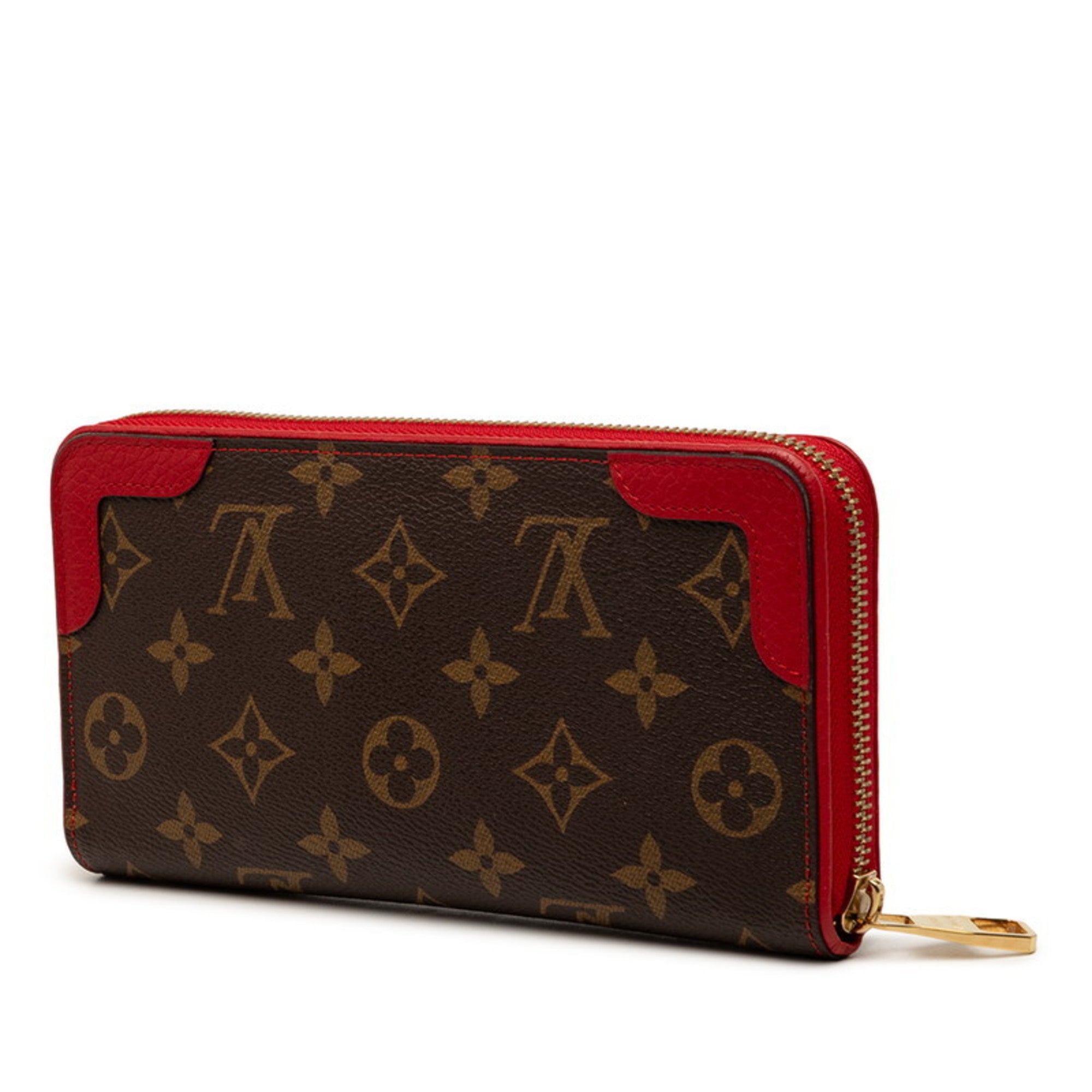 Louis Vuitton Monogram Brown Cerise Pvc Leather Long Wallet (Bi-Fold) (Pre-Owned)