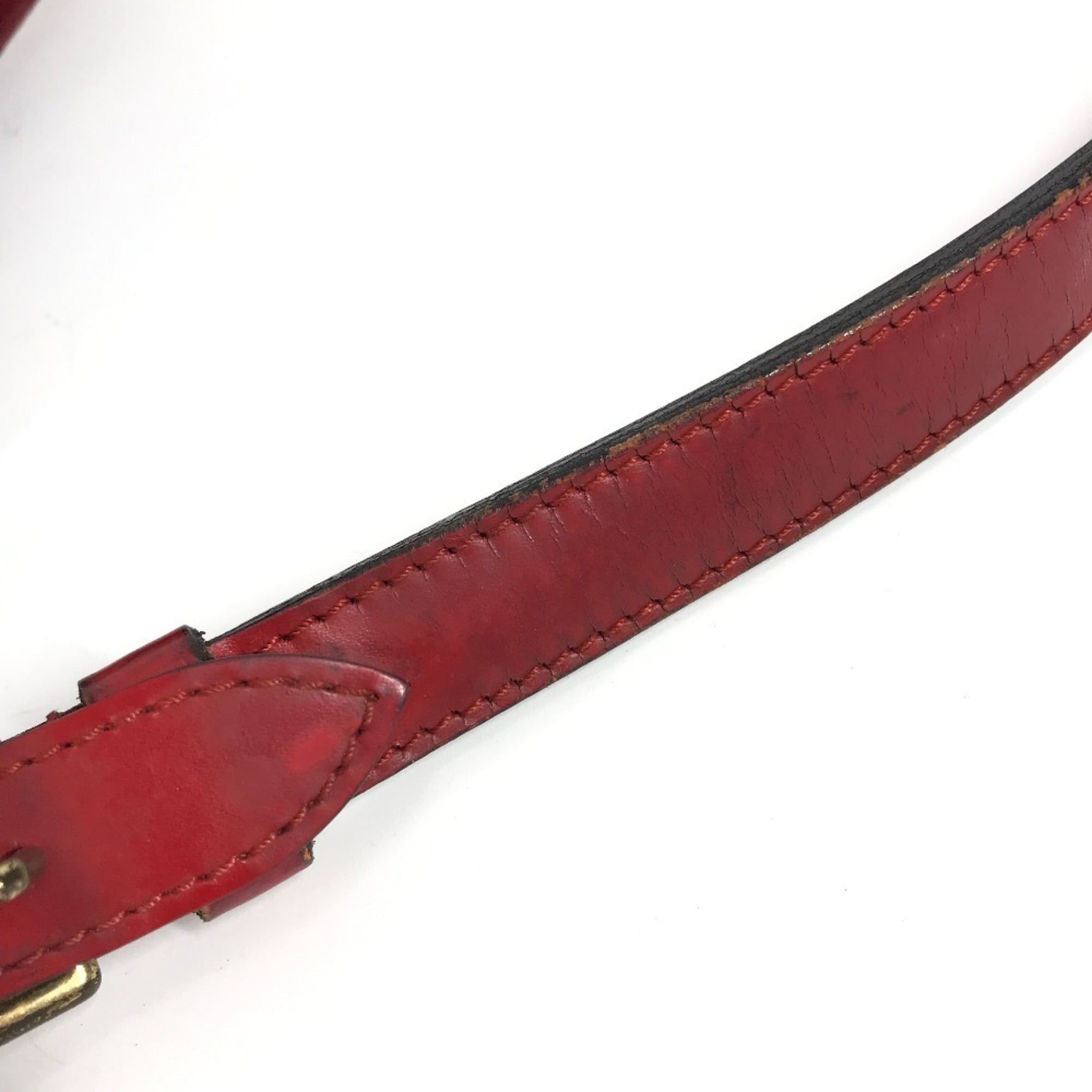 Louis Vuitton Castilian Red Red Color Epi Leather Shoulder Bag (Pre-Owned)