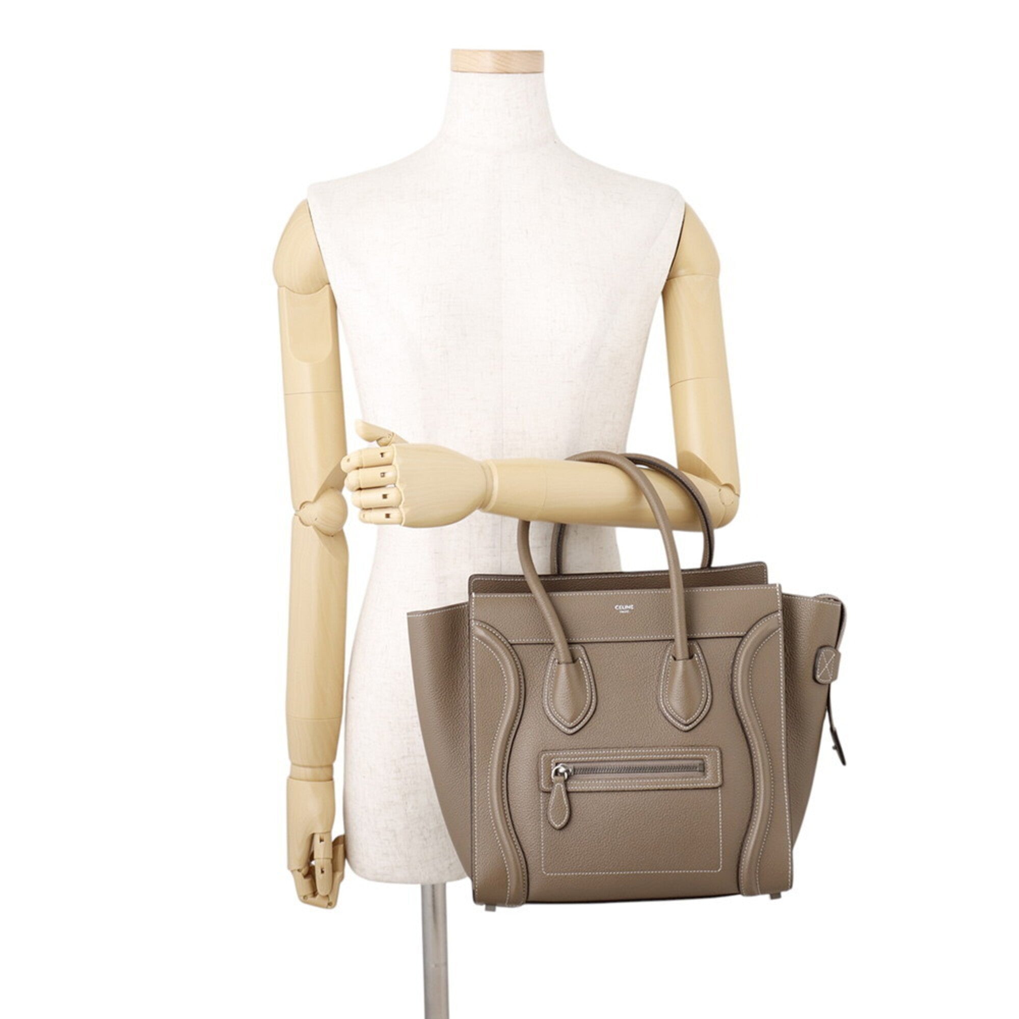 Celine Grayish Leather Handbag (Pre-Owned)