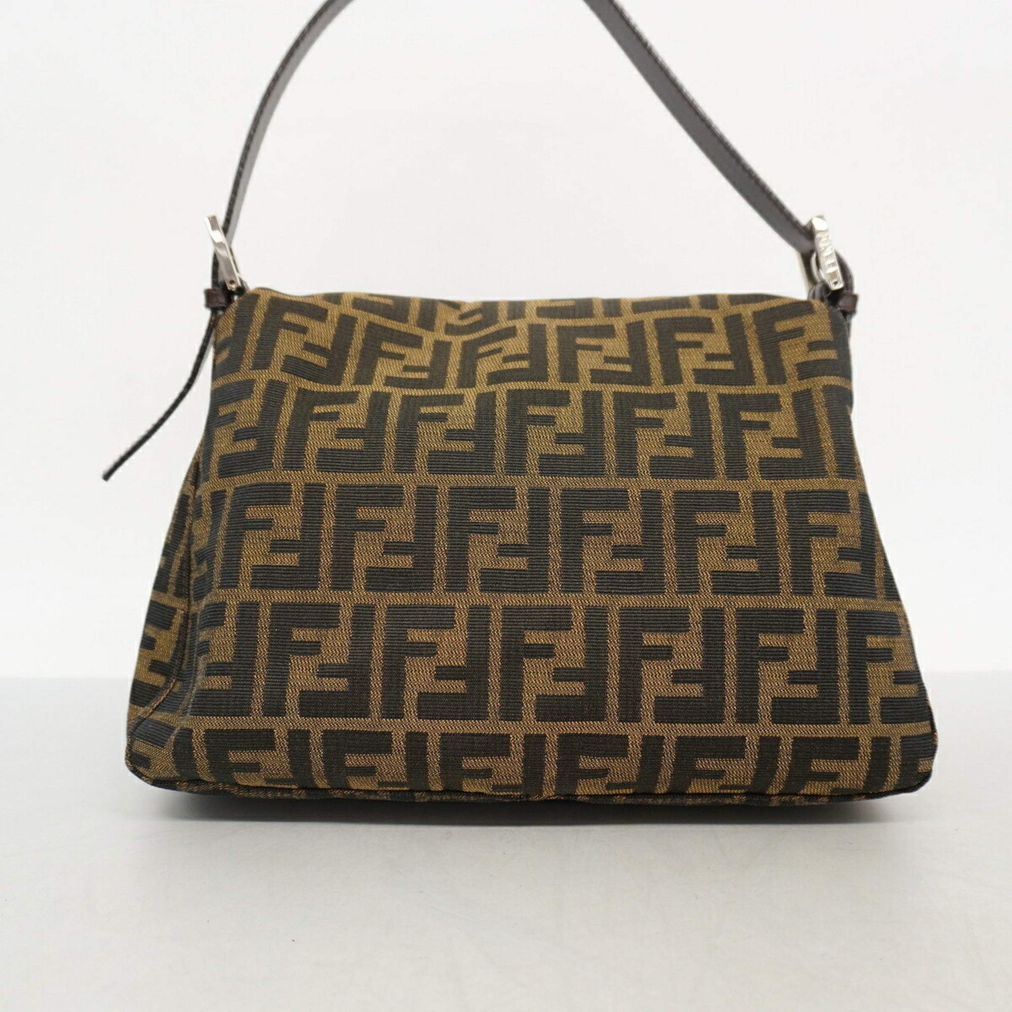Fendi Brown Nylon Canvas Handbag (Pre-Owned)