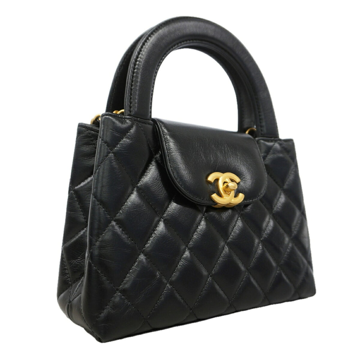 Chanel Black Leather Handbag (Pre-Owned)