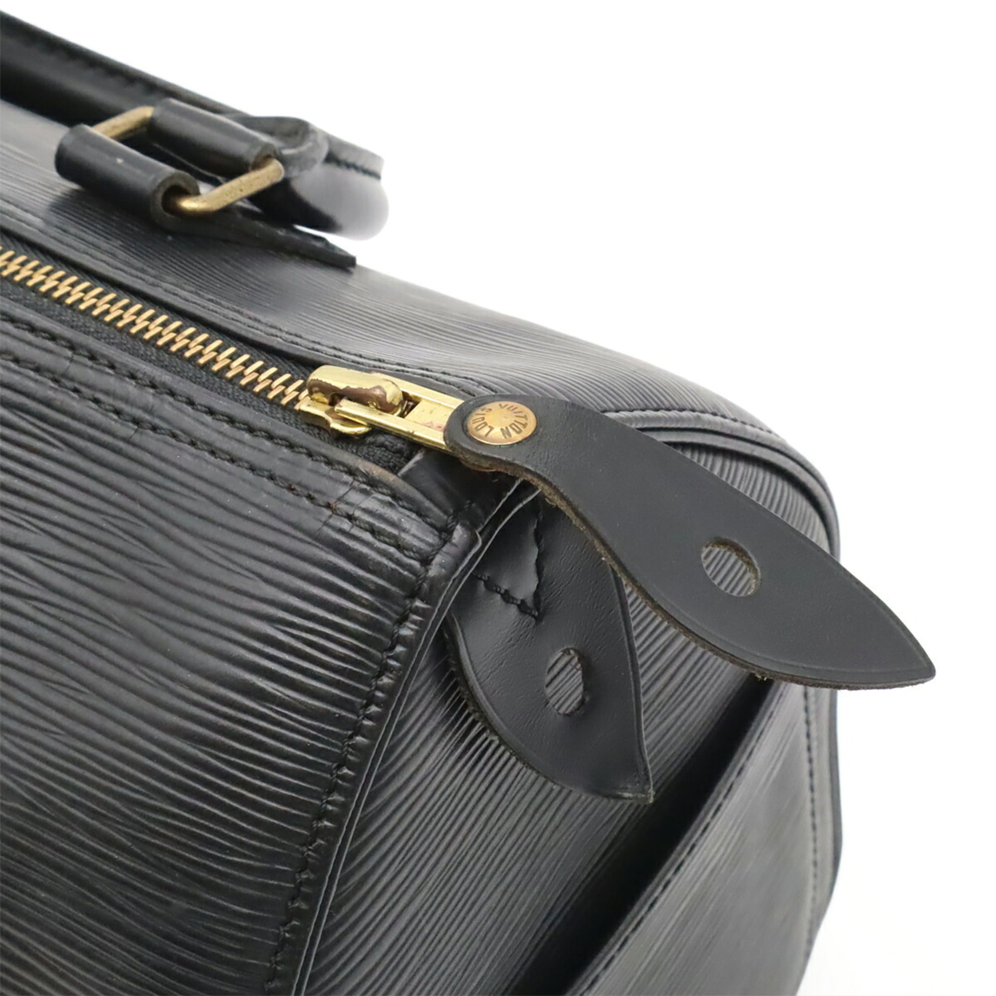 Louis Vuitton Epi Black Noir Epi Leather Boston Bag Handbag (Pre-Owned)