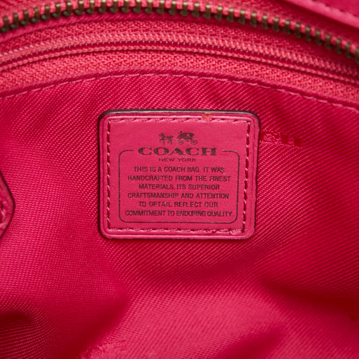 Coach Pink Leather Handbag Shoulder Bag (Pre-Owned)