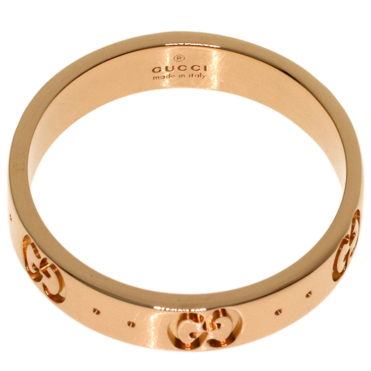 Gucci Icon Pink Gold (18K) Band Ring (Pre-Owned)