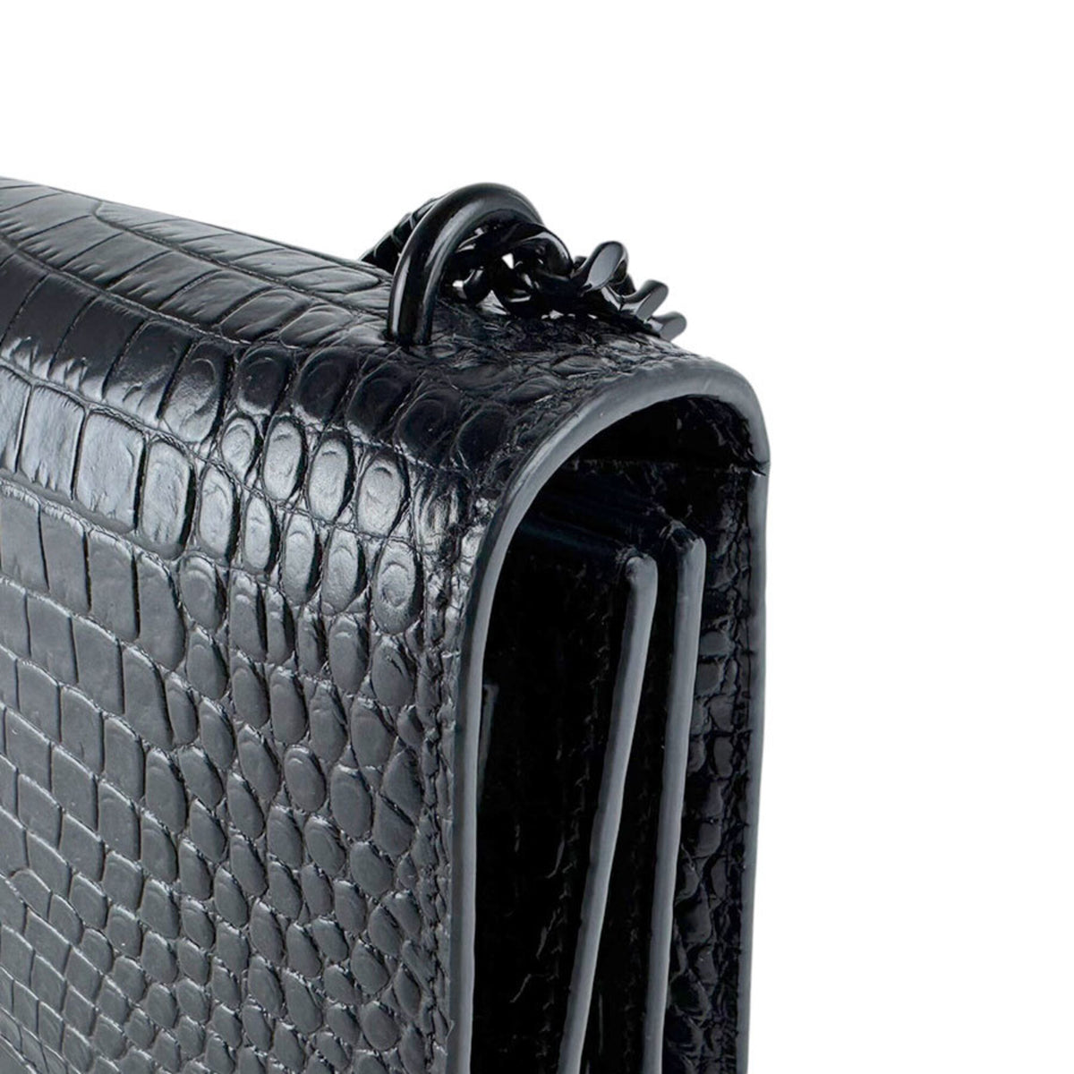 Saint Laurent Black Leather Shoulder Bag (Pre-Owned)