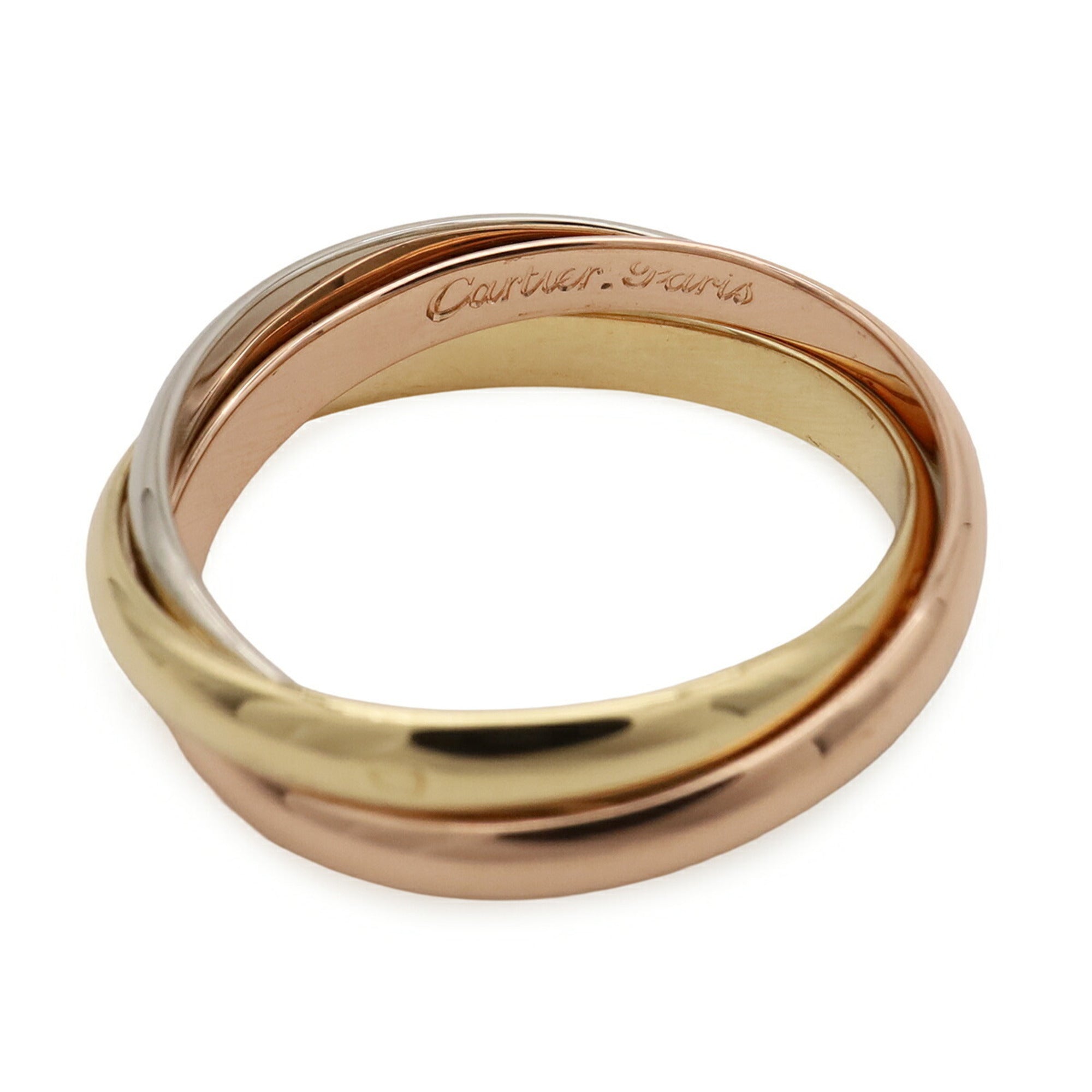 Cartier Trinity Pink Gold White Gold Yellow Gold Yellow Gold (18K) Pink Gold (18K) White Gold (18K) Band Ring (Pre-Owned)