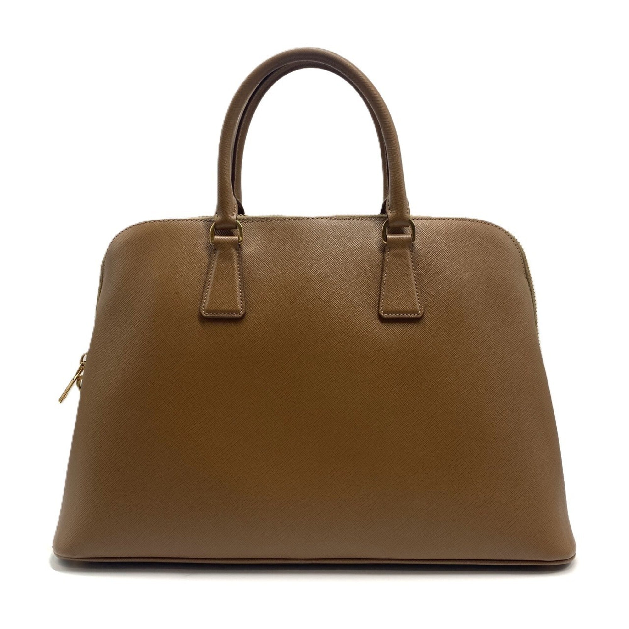 Prada Saffiano Brown Saffiano Handbag Tote Bag (Pre-Owned)