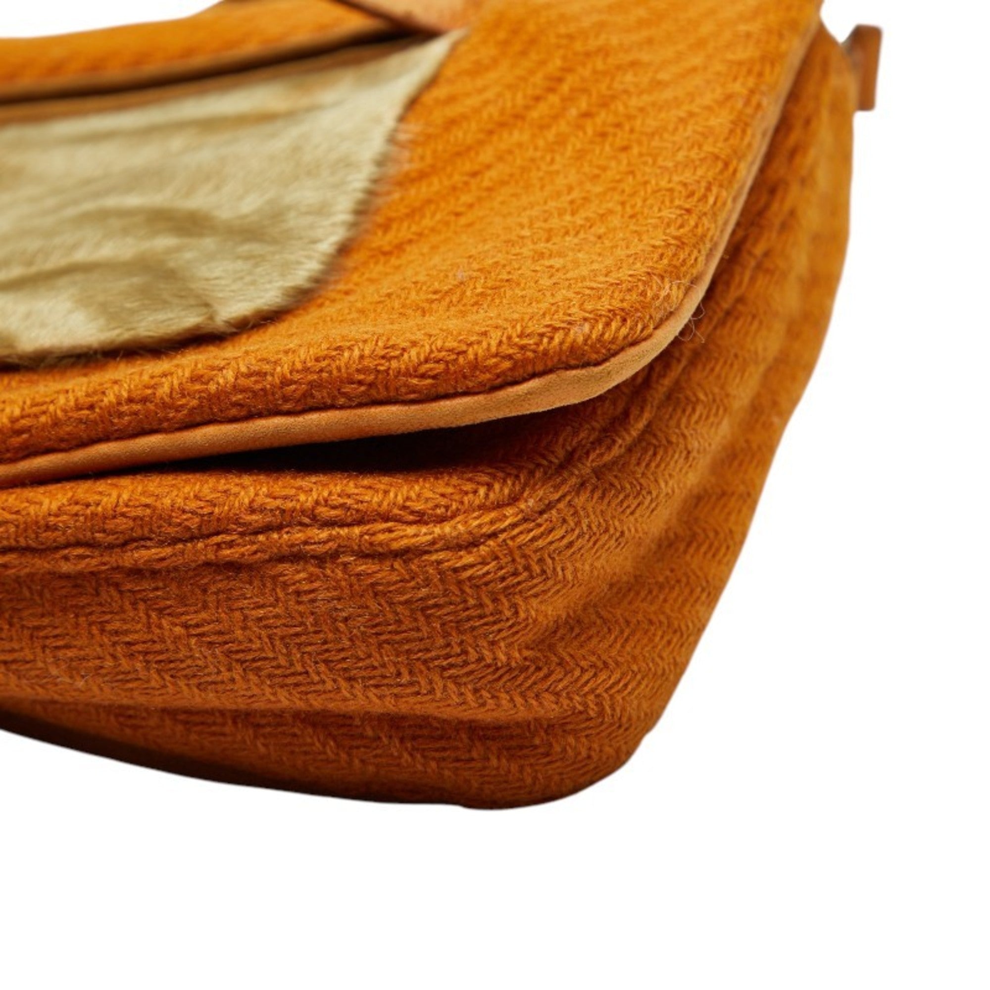 Prada Brown Wool Shoulder Bag (Pre-Owned)