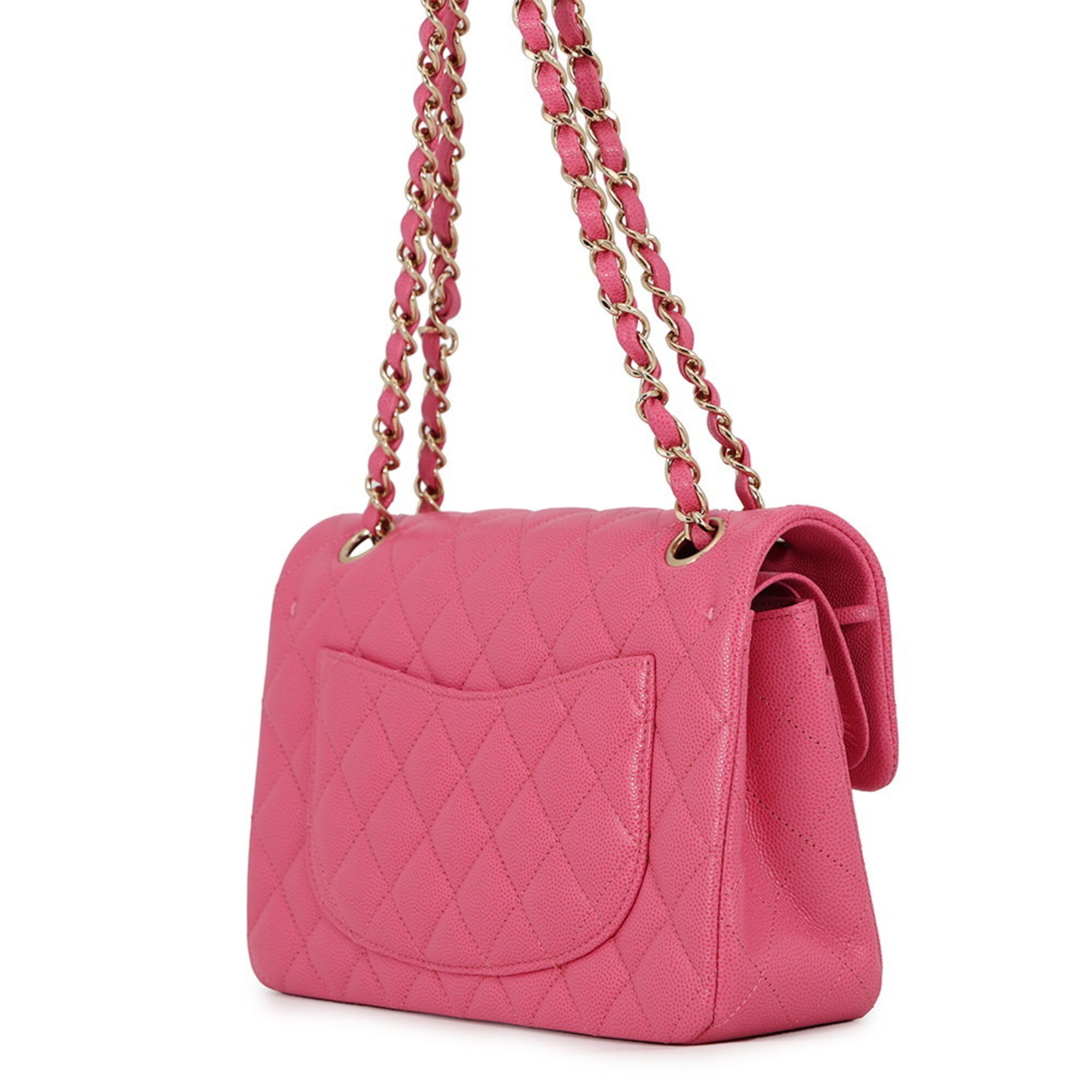 Chanel Matelasse Pink Grained Calfskin Handbag Shoulder Bag (Pre-Owned)