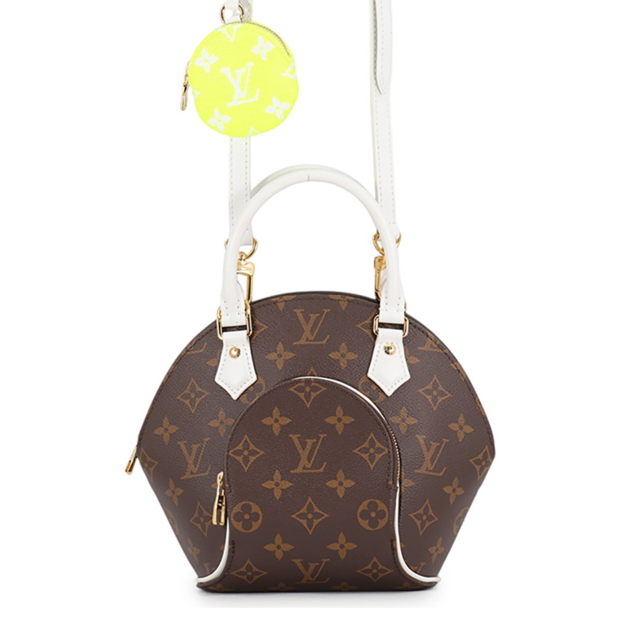 Louis Vuitton Brown Monogram White Yellow Monogram Handbag (Pre-Owned)