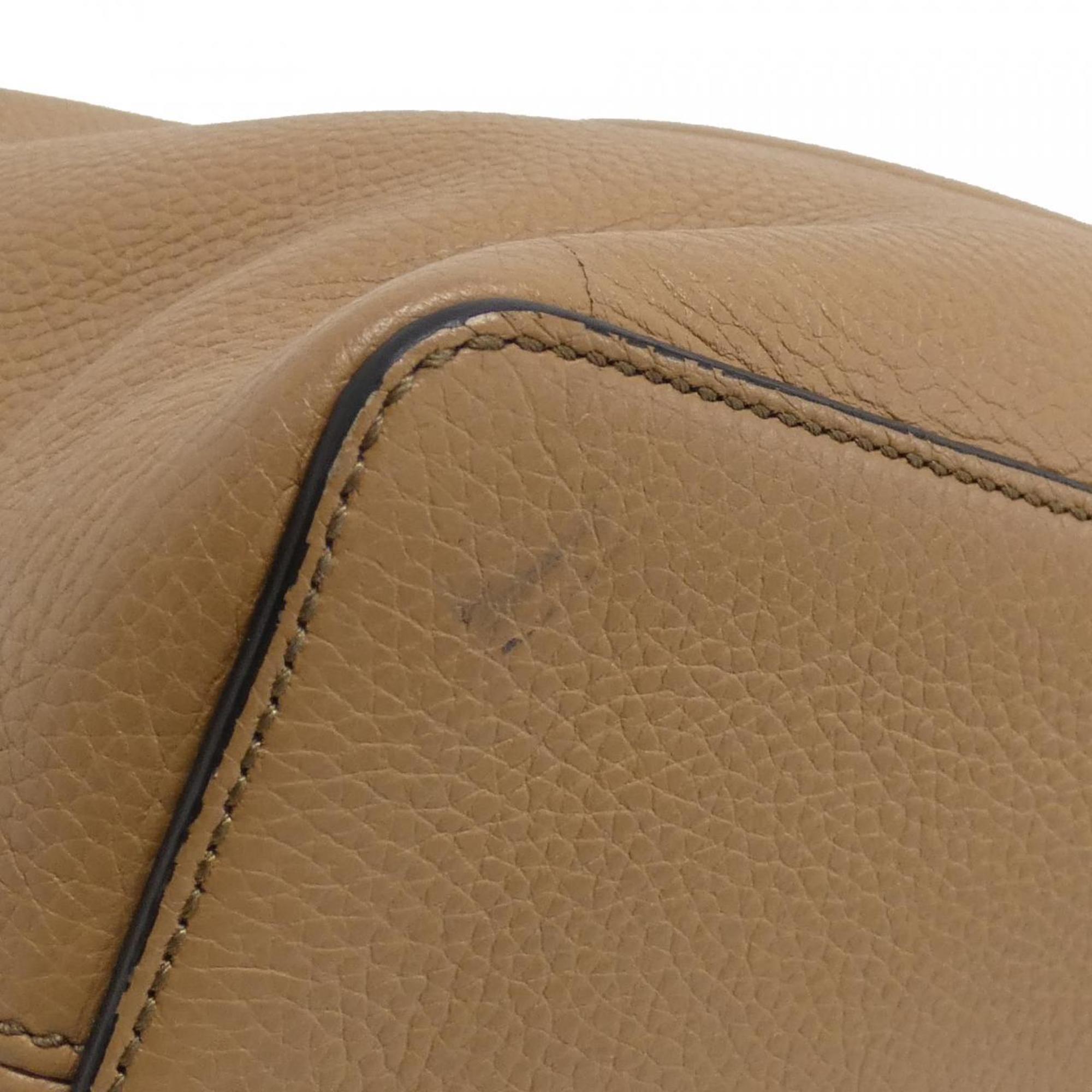 Gucci Beige Leather Shoulder Bag (Pre-Owned)