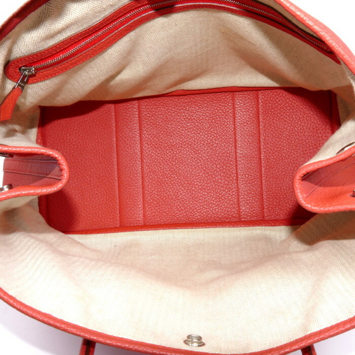 Hermes Red Orange Country Leather Handbag (Pre-Owned)